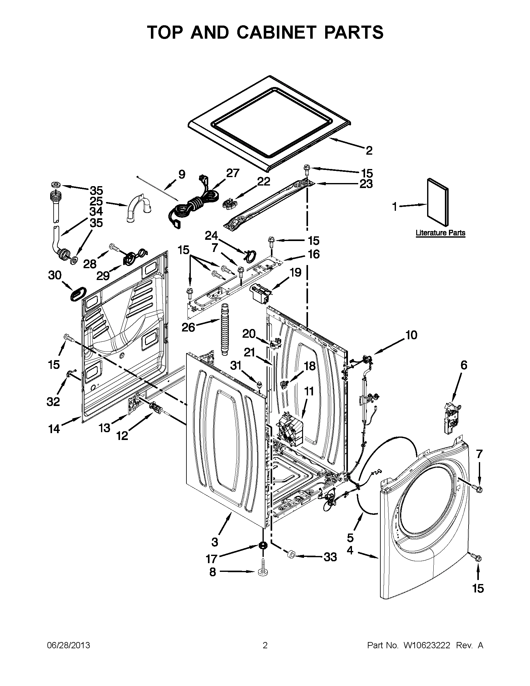 01 - TOP AND CABINET PARTS