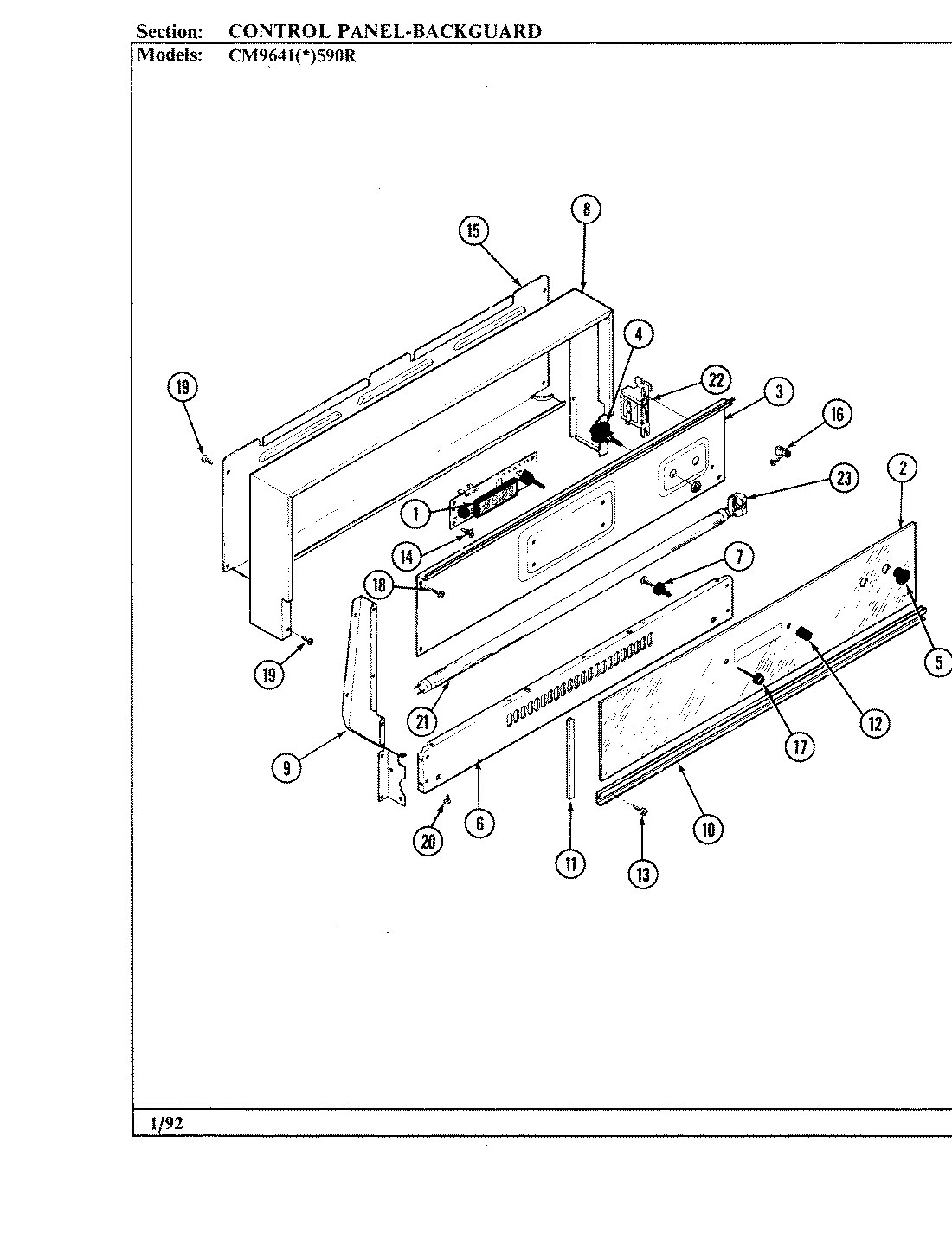 02 - CONTROL PANEL (CM9641x590R)