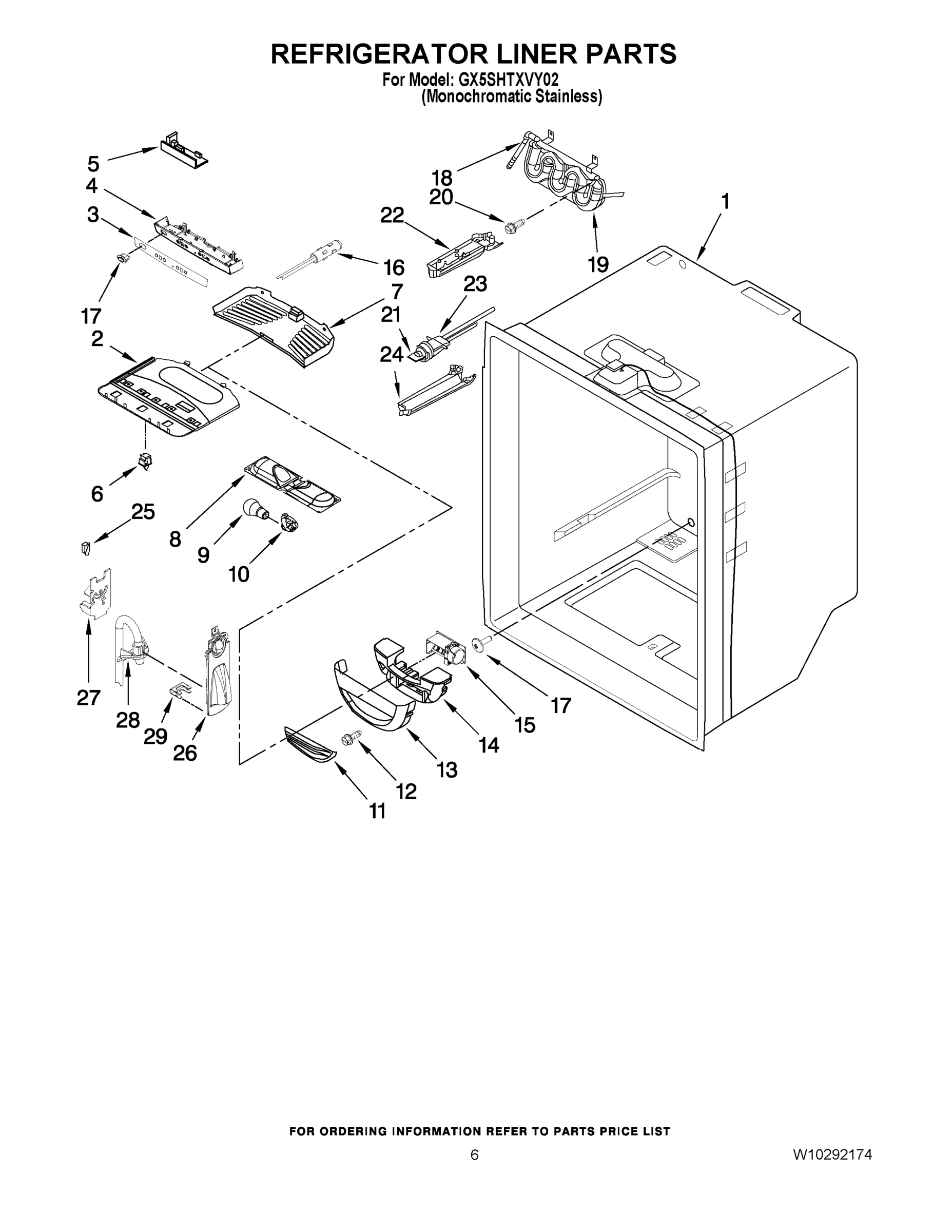 04 - REFRIGERATOR LINER PARTS