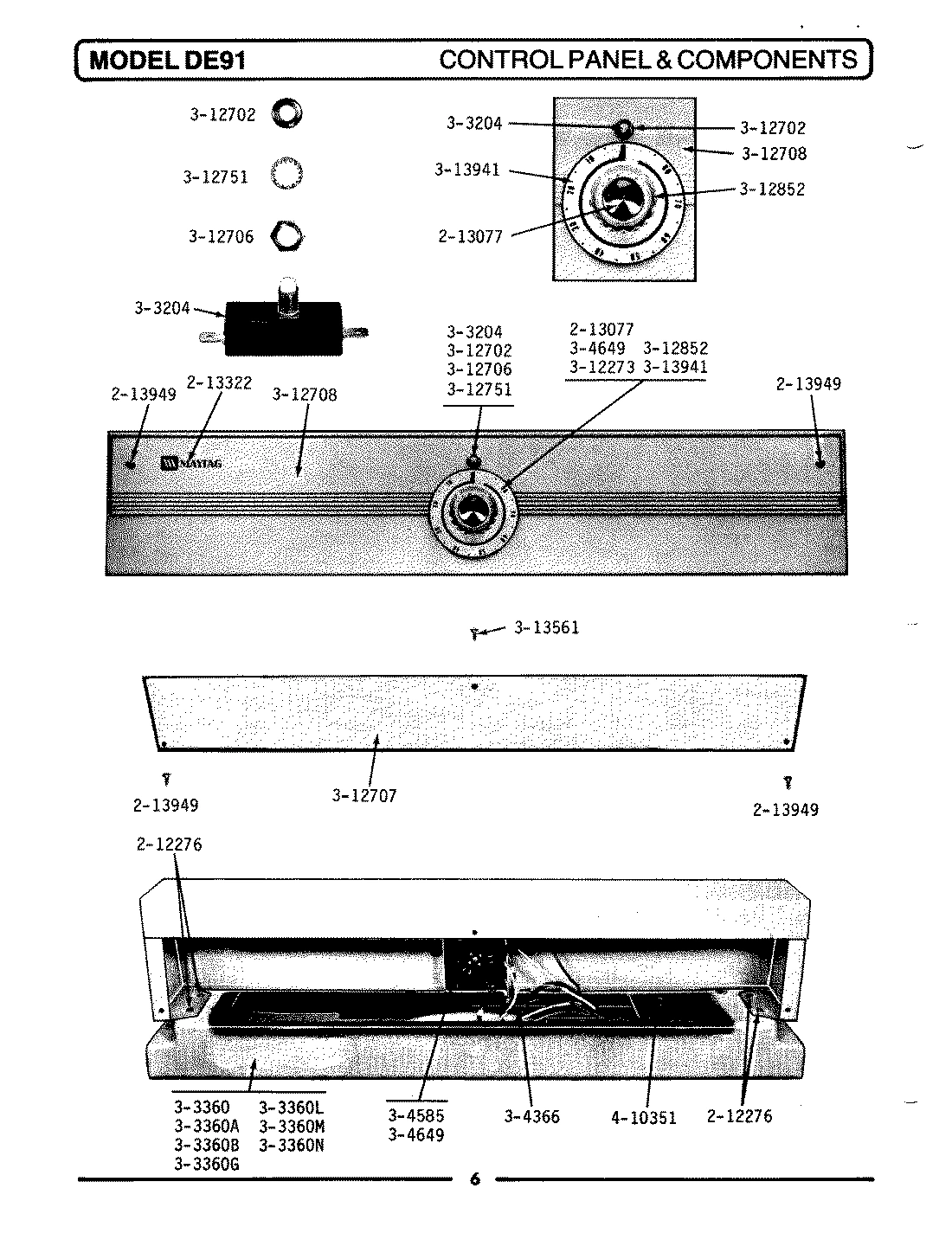 01 - CONTROL PANEL & COMPONENTS