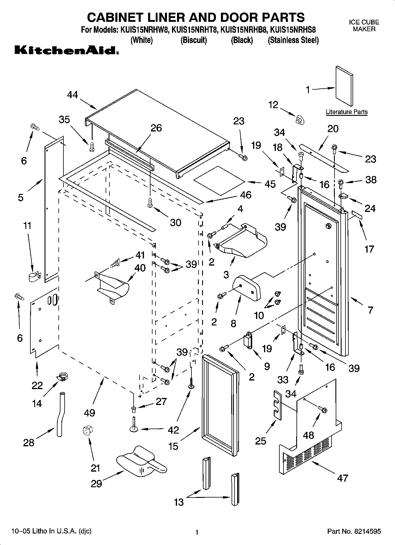 01 - CABINET LINER AND DOOR PARTS