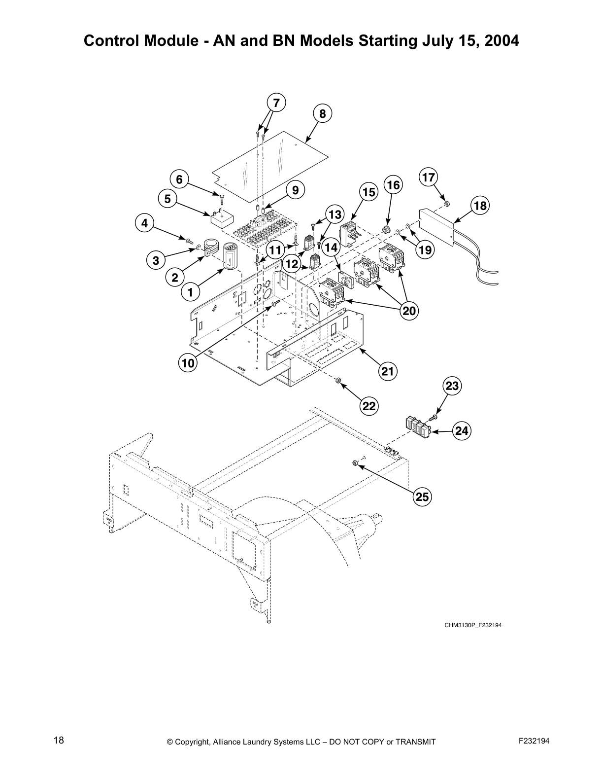 Control Module - AN and BN Models Starting July 15, 2004