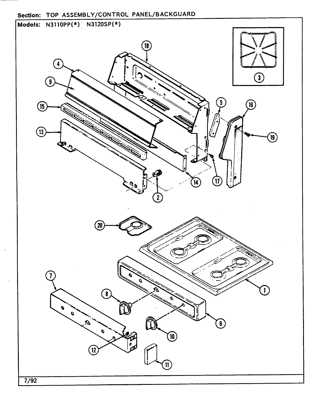 06 - TOP ASSEMBLY/CONTROL PANEL