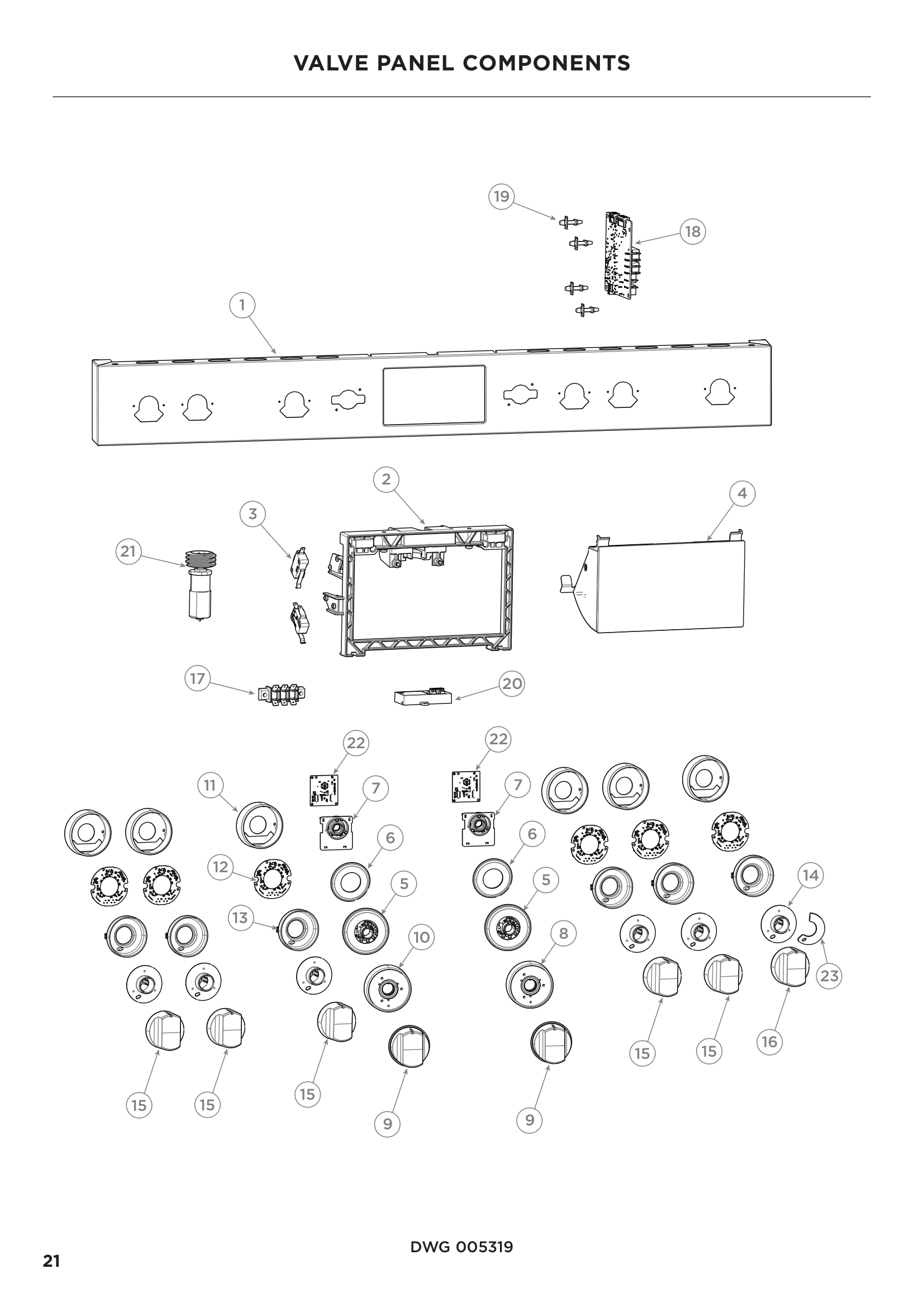 VALVE PANEL COMPONENTS