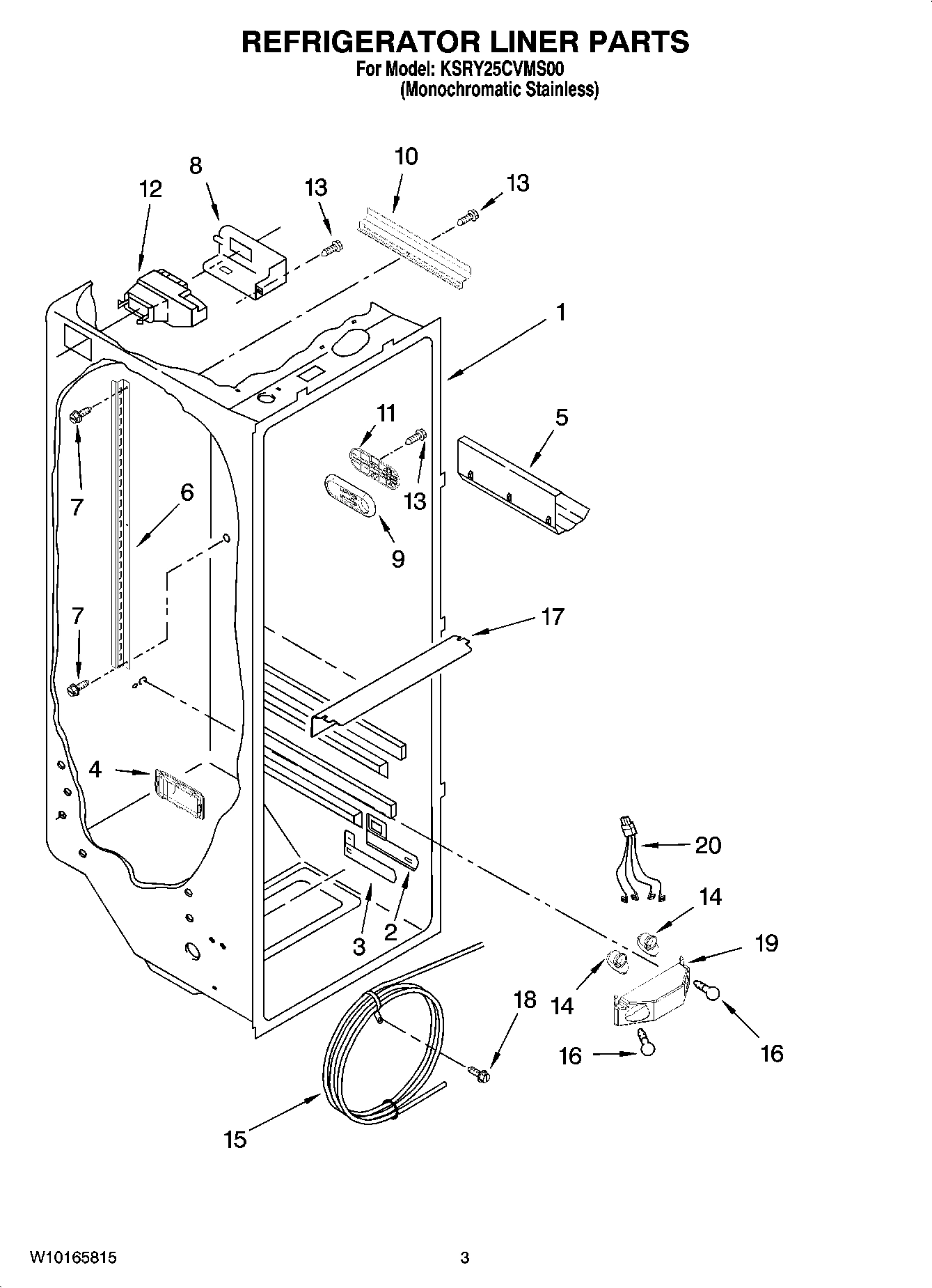 02 - REFRIGERATOR LINER PARTS