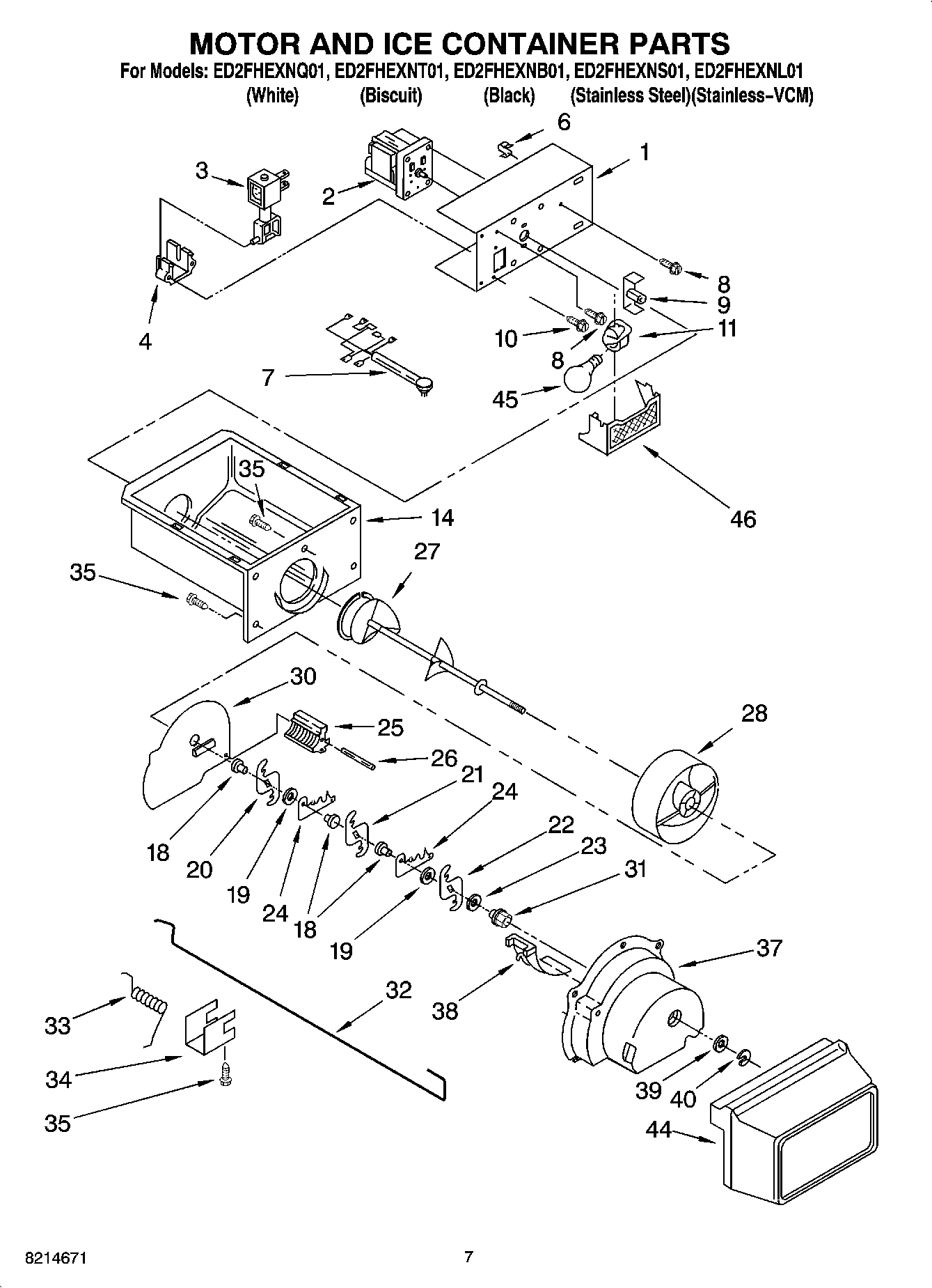 05 - MOTOR AND ICE CONTAINER PARTS
