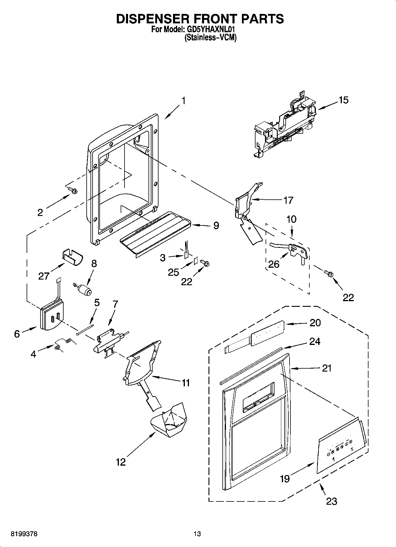 08 - DISPENSER FRONT PARTS