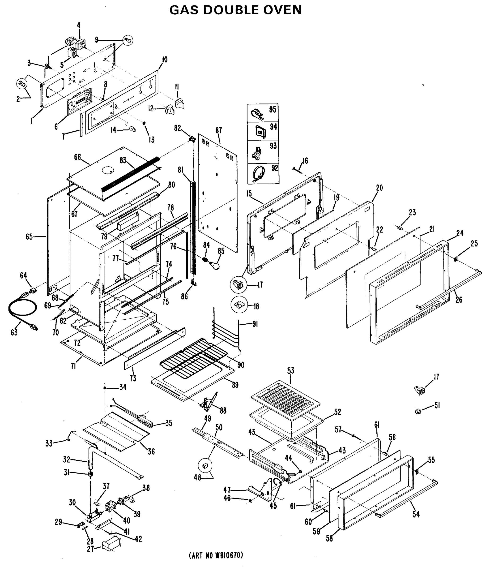 GAS DOUBLE OVEN