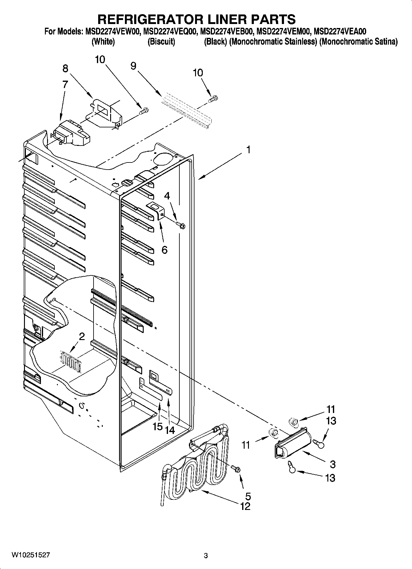 02 - REFRIGERATOR LINER PARTS