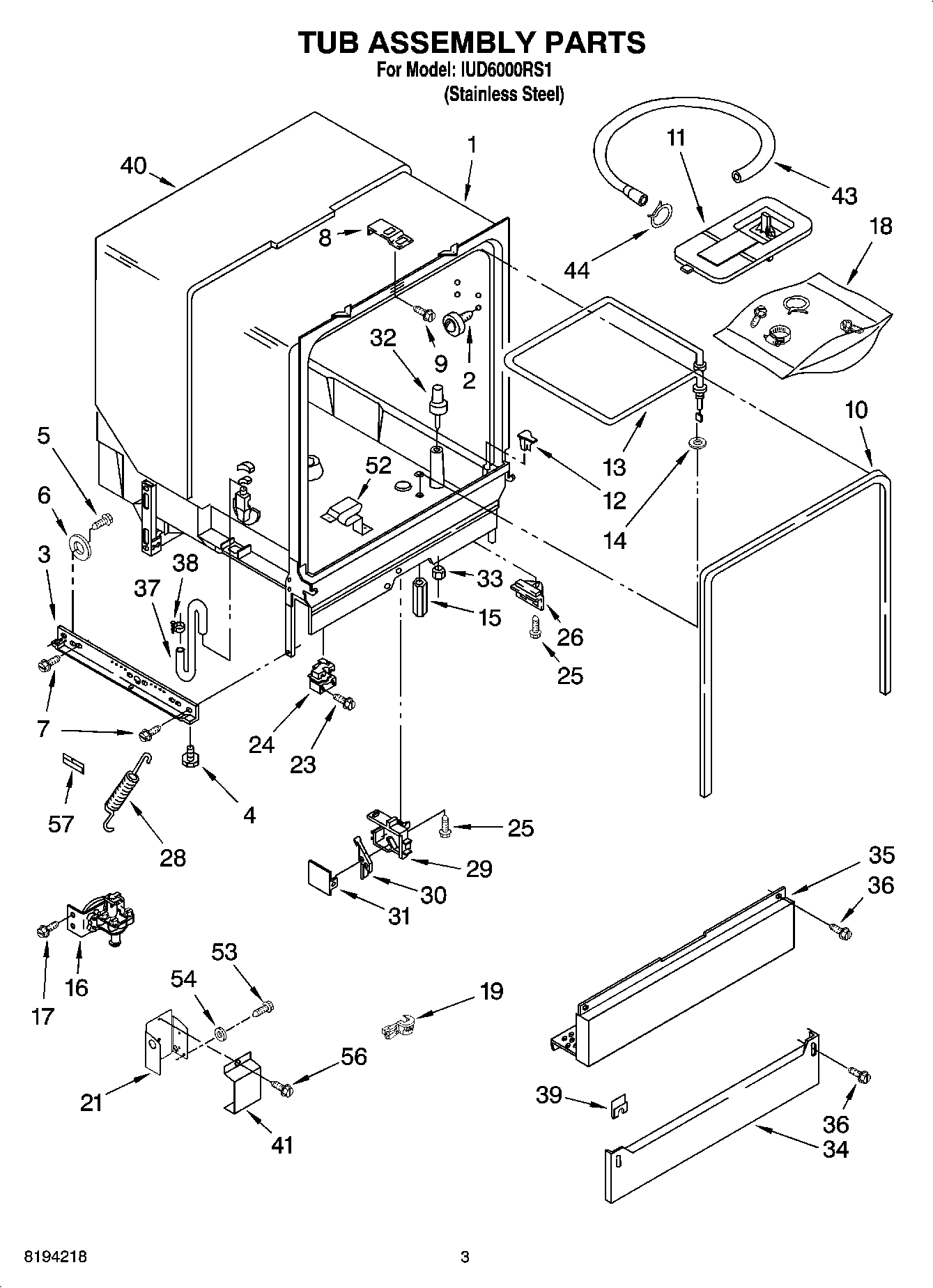 03 - TUB ASSEMBLY PARTS