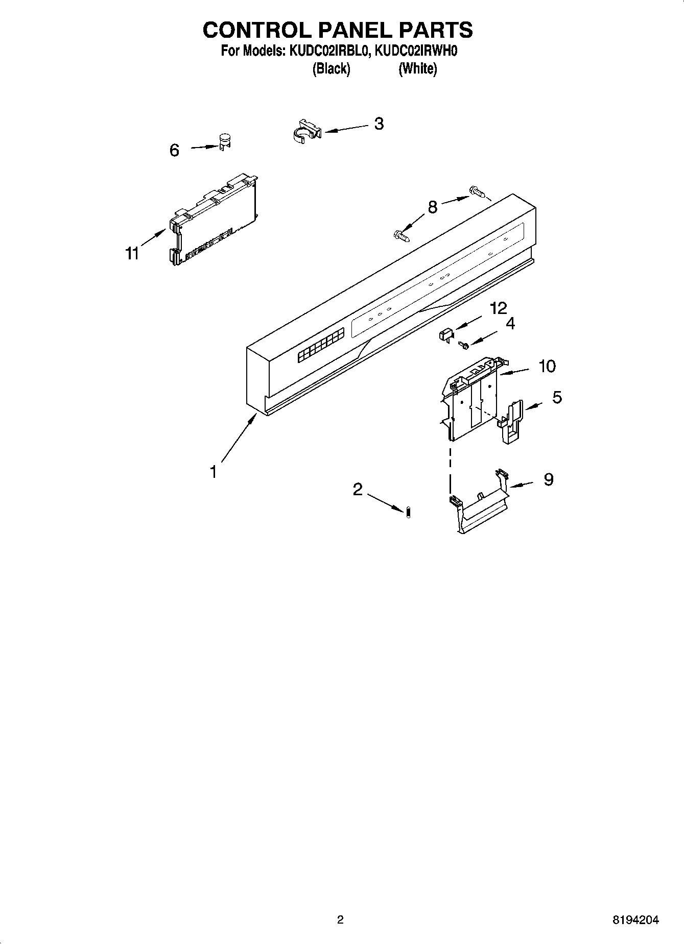 02 - CONTROL PANEL PARTS