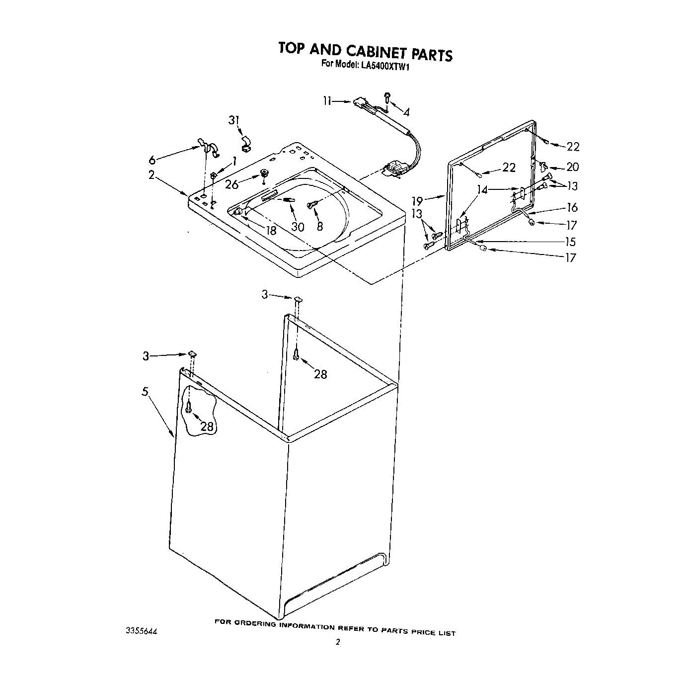 02 - TOP AND CABINET, LIT/OPTIONAL