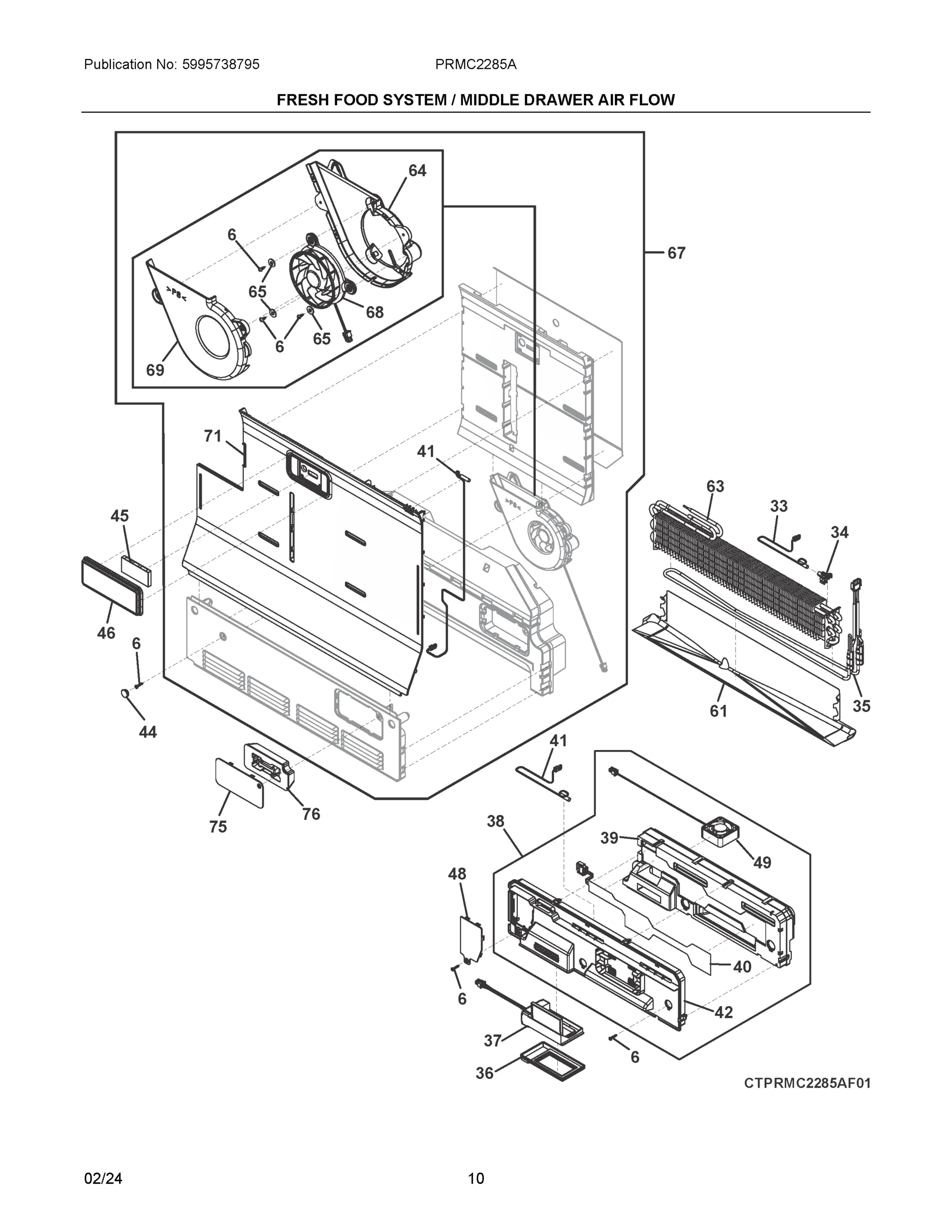 06 - FRESH FOOD SYSTEM / MIDDLE DRAWER AIR FLOW