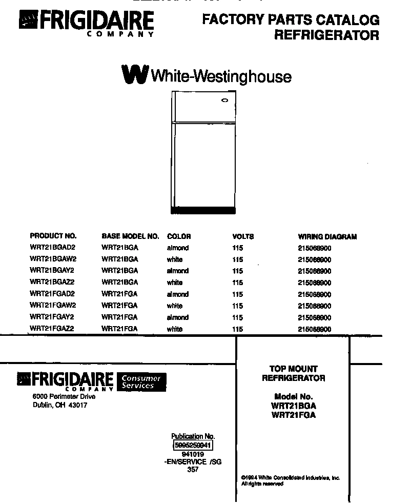 01 - TOP MOUNT REFRIGERATOR
