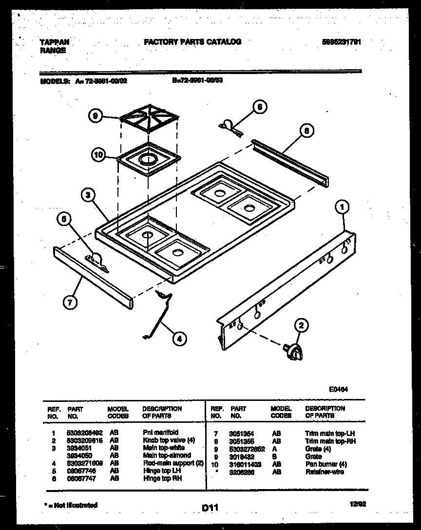 03 - COOKTOP PARTS