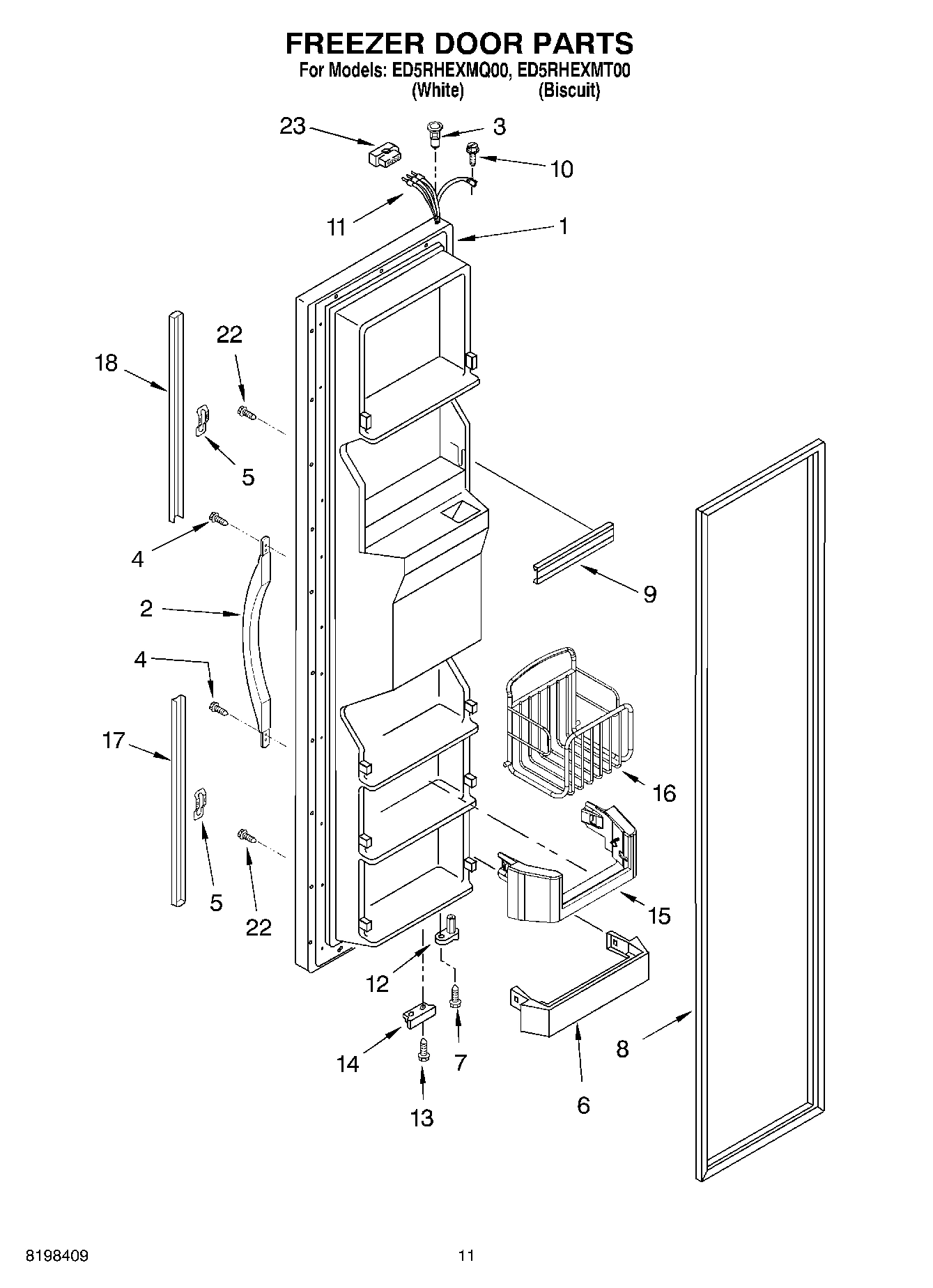 07 - FREEZER DOOR PARTS