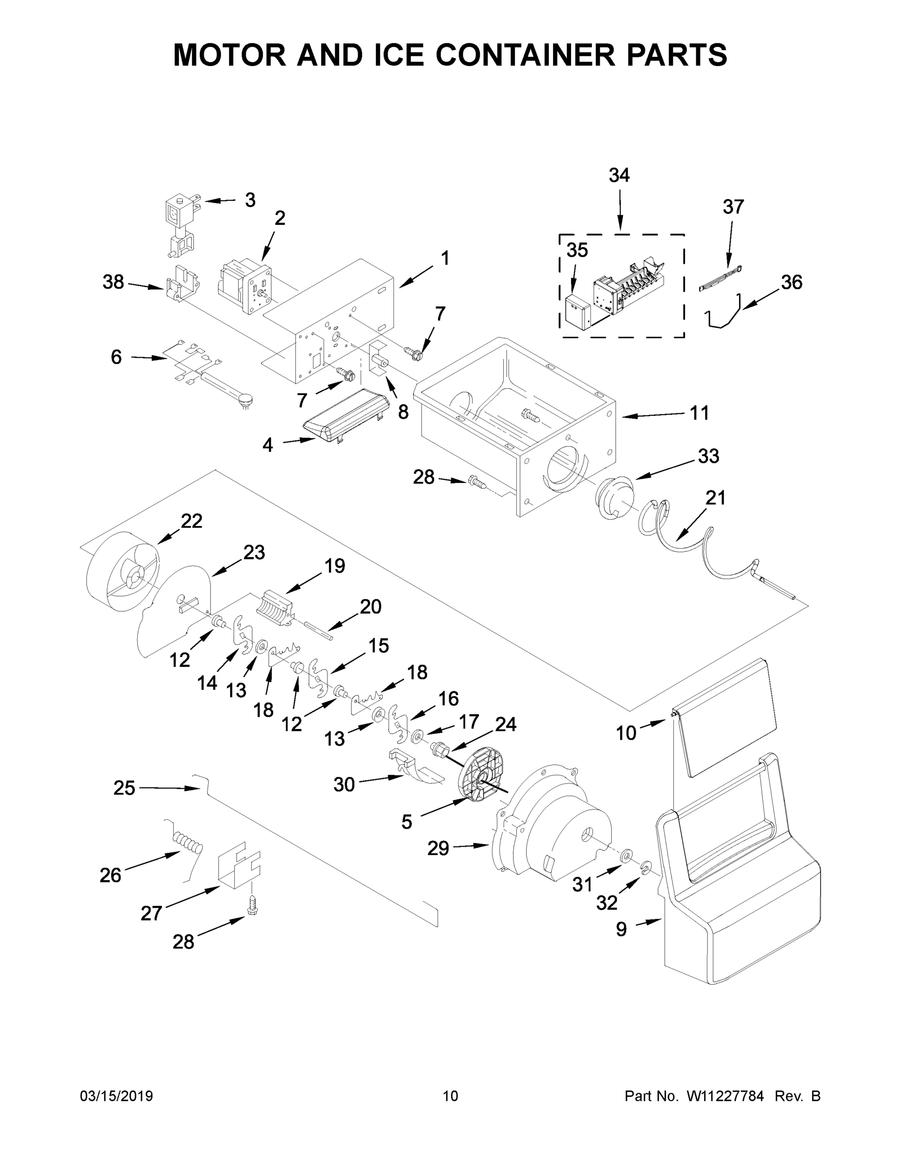 06 - MOTOR AND ICE CONTAINER PARTS