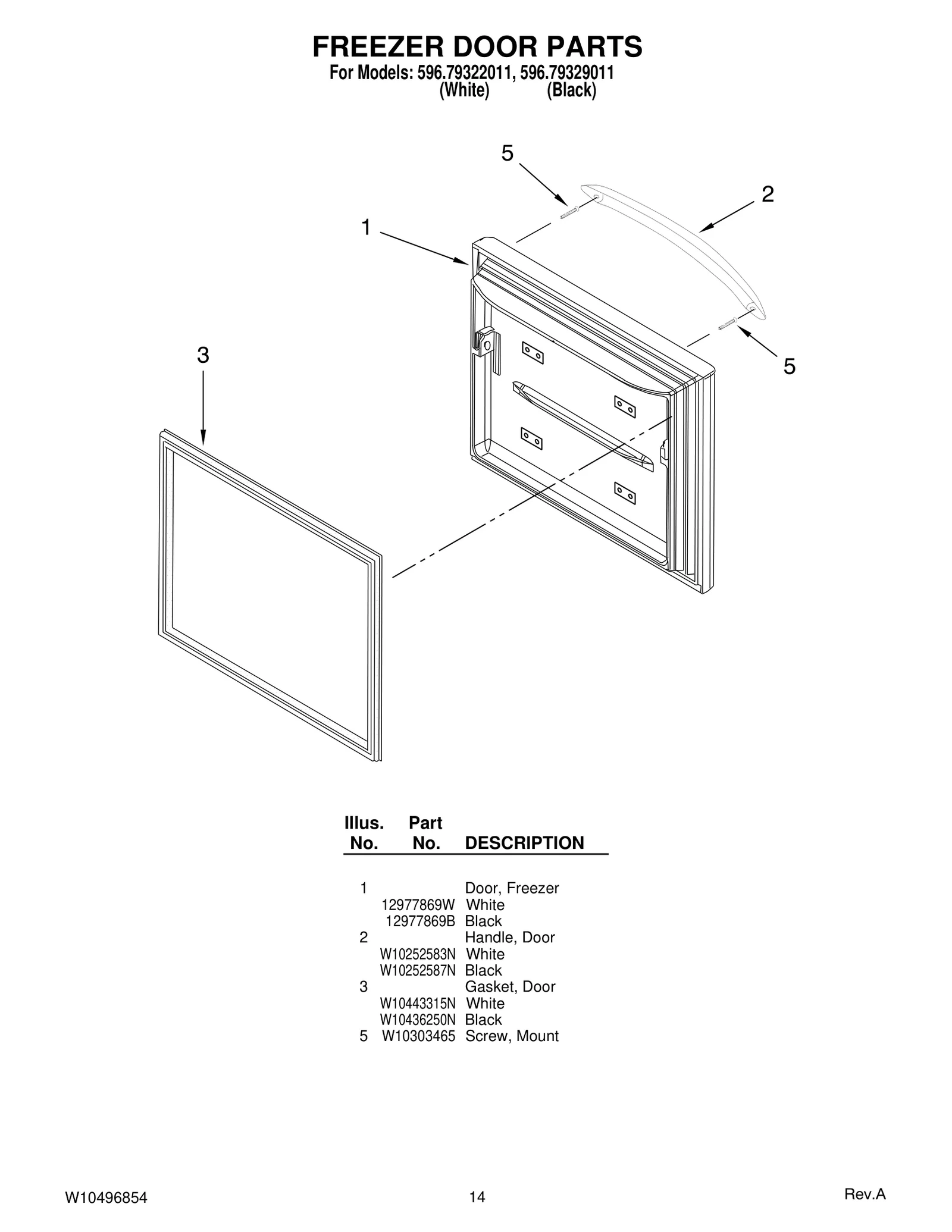FREEZER DOOR PARTS