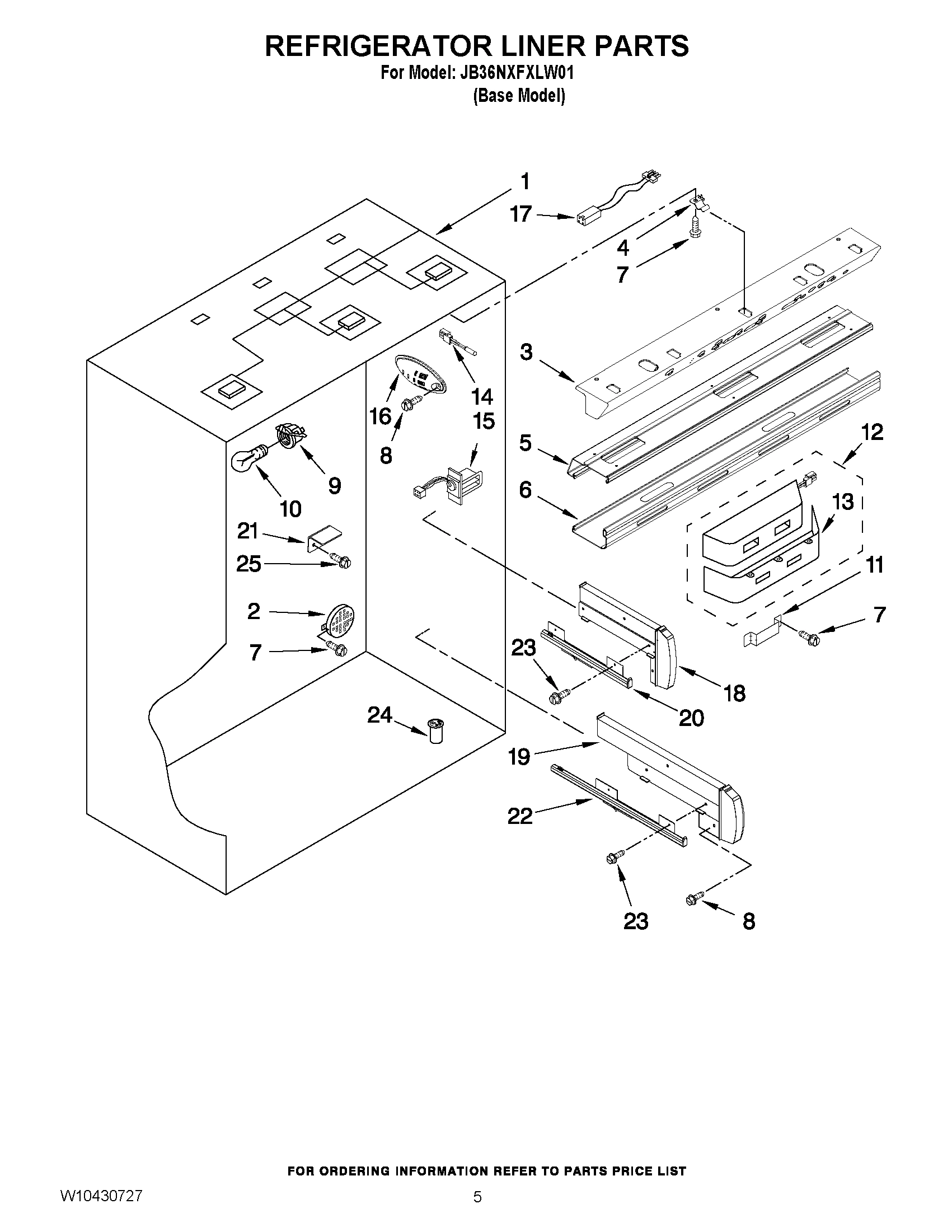 04 - REFRIGERATOR LINER PARTS
