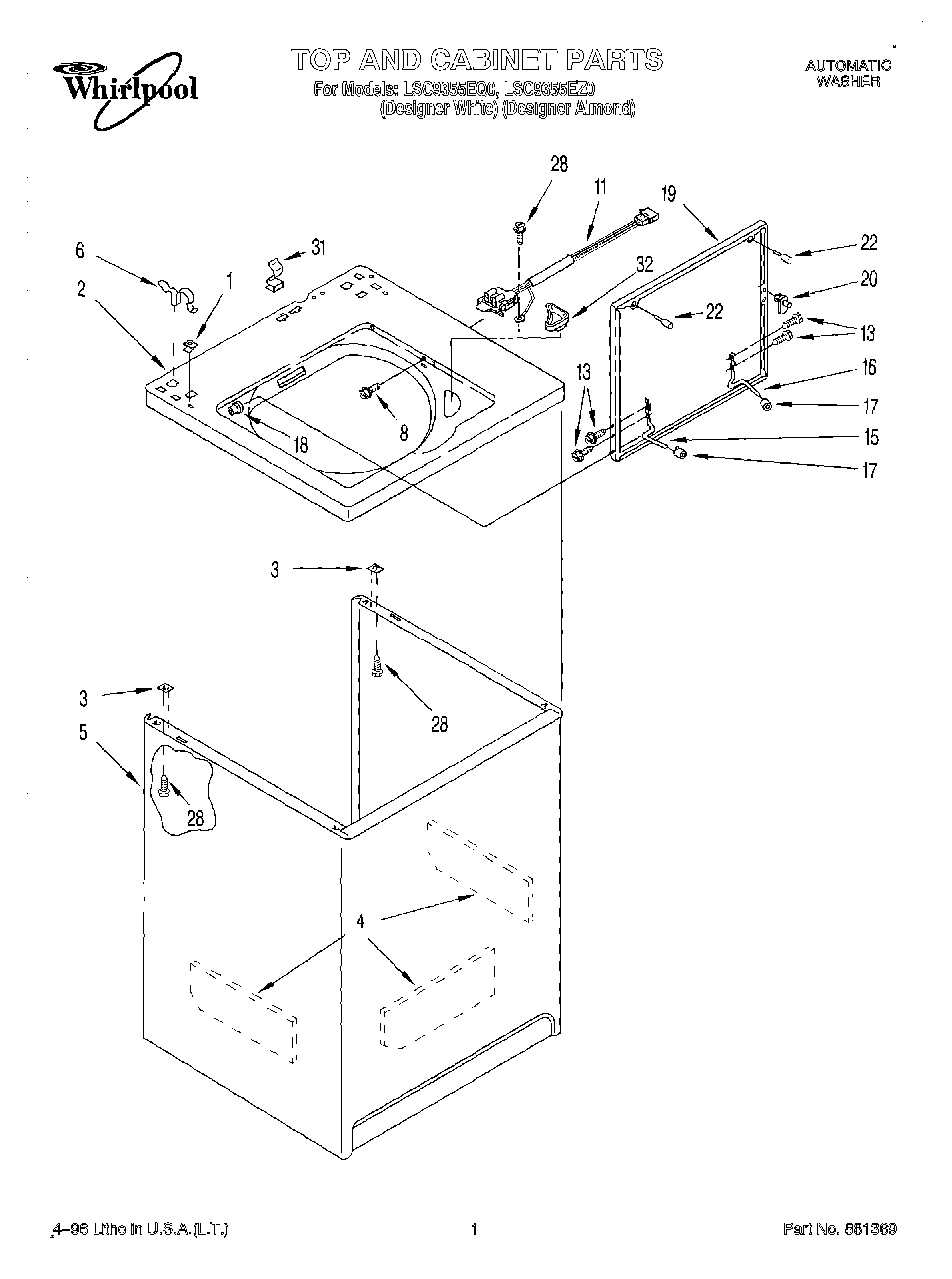 01 - TOP AND CABINET, LIT/OPTIONAL