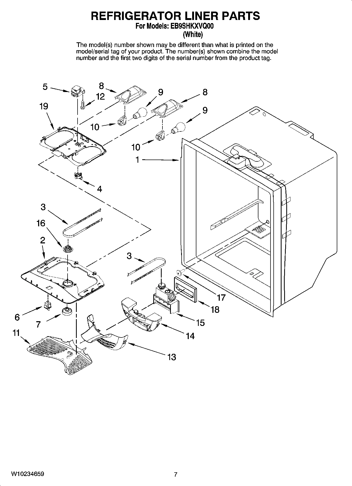 04 - REFRIGERATOR LINER PARTS