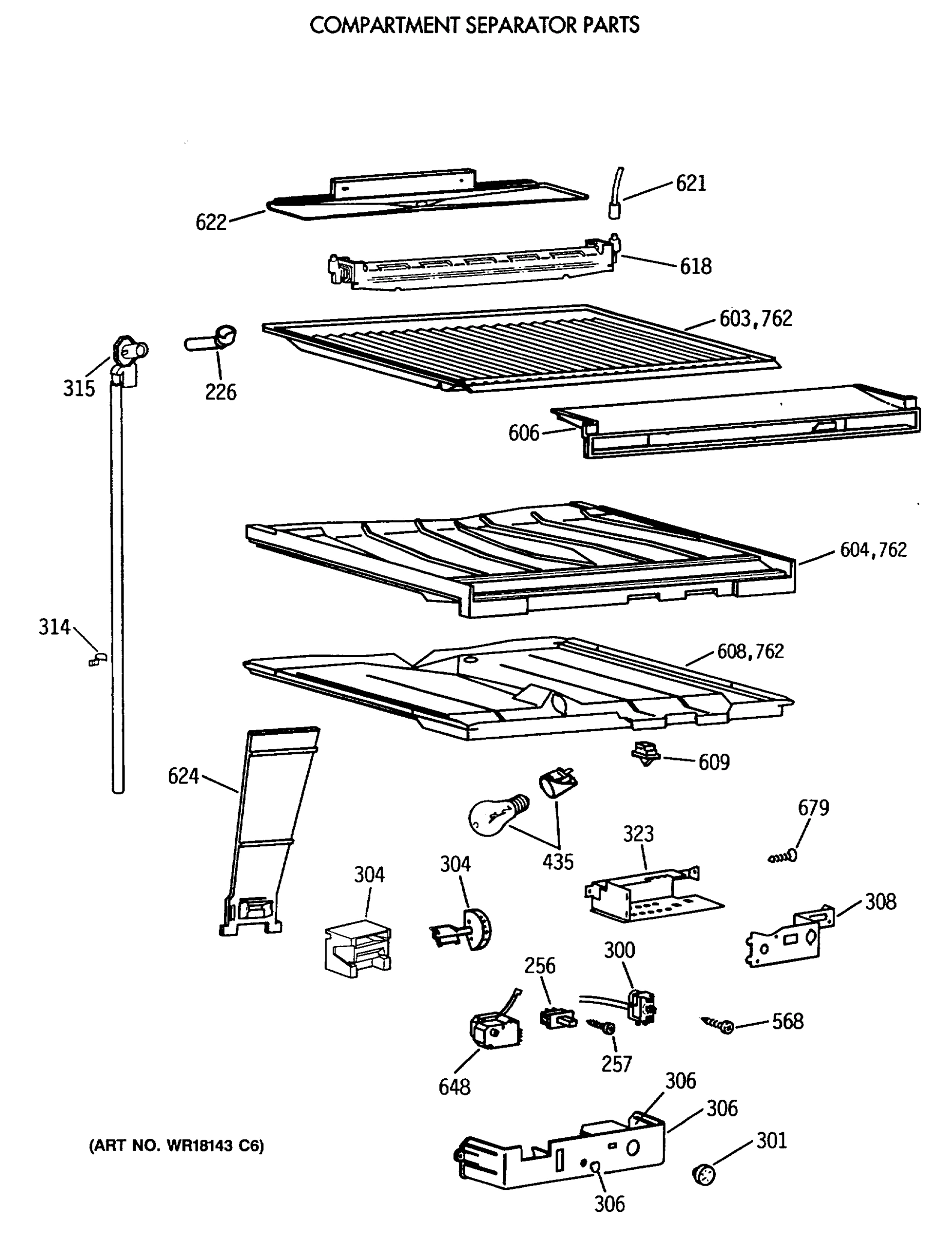 COMPARTMENT SEPARATOR PARTS