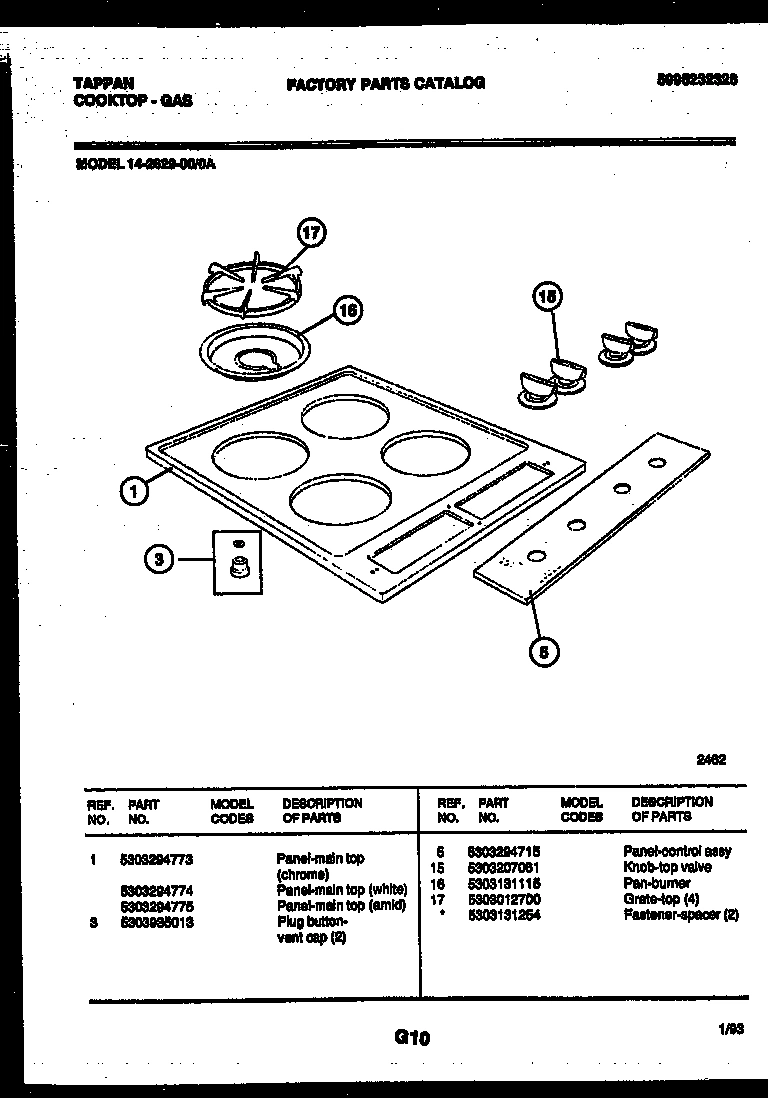 02 - COOKTOP PARTS