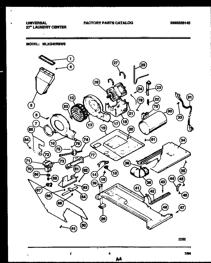 03 - MOTOR, BLOWER AND CABINET PARTS
