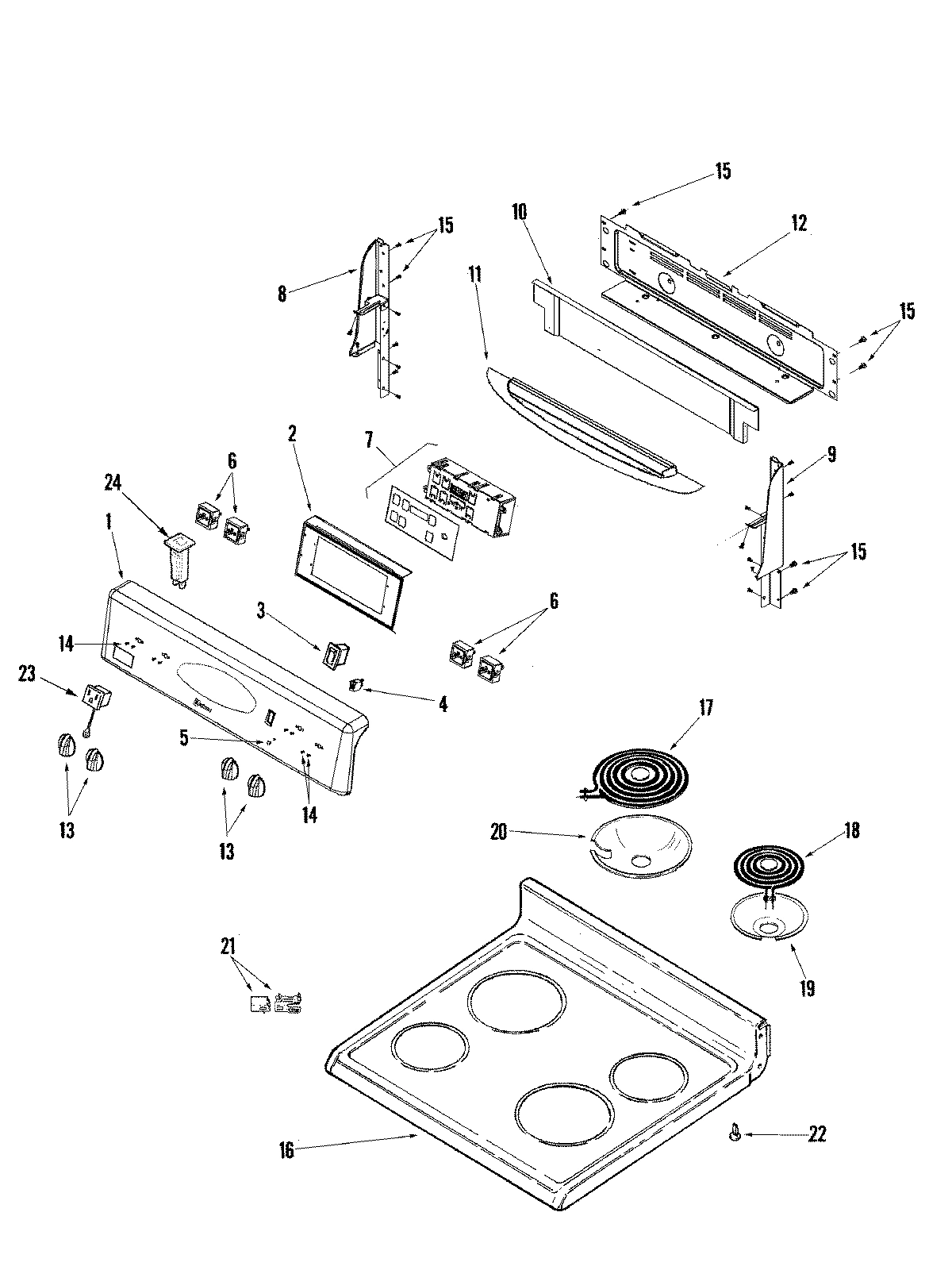 03 - CONTROL PANEL/TOP ASSEMBLY