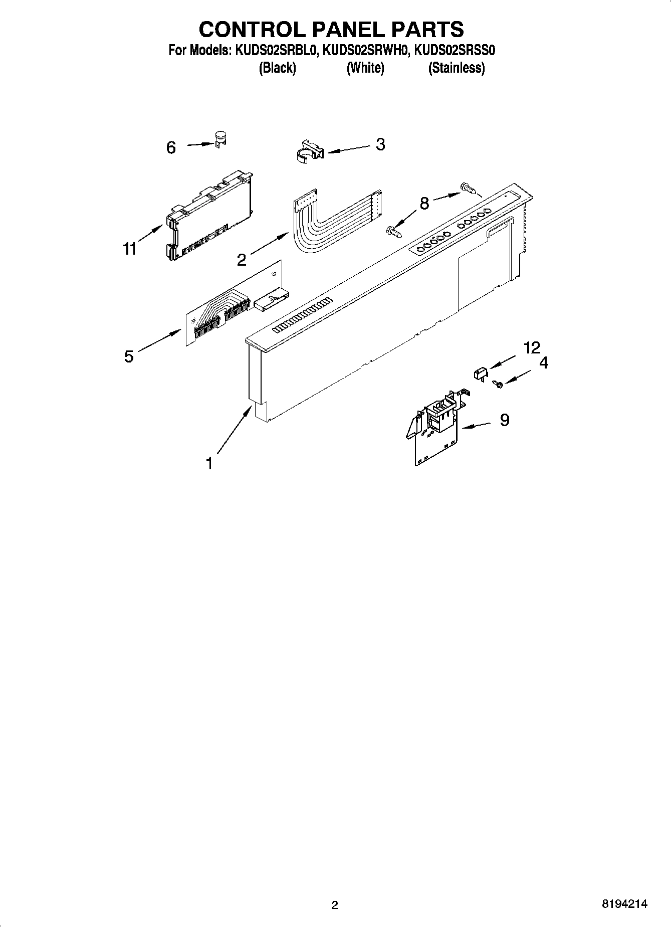 02 - CONTROL PANEL PARTS