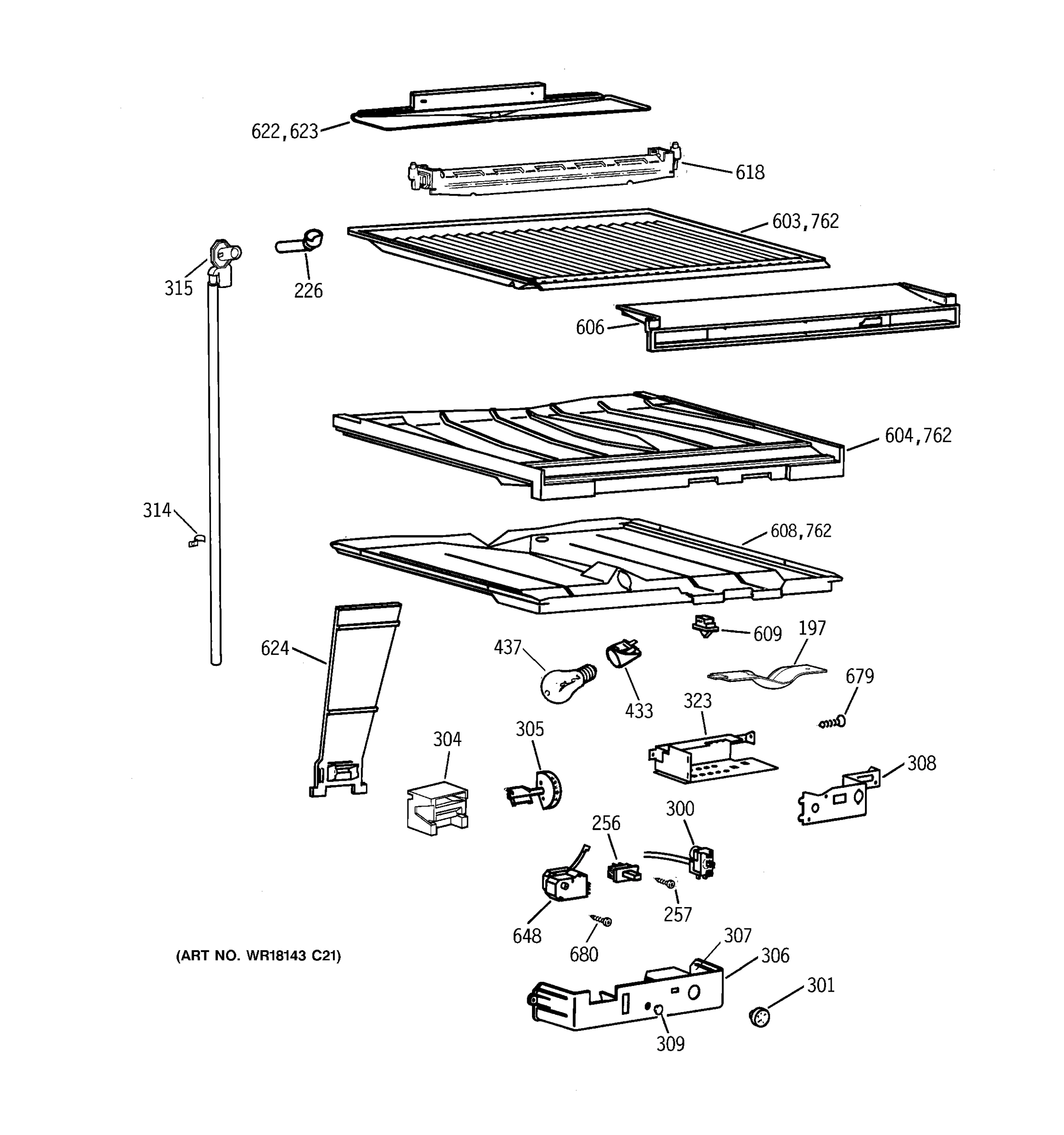 COMPARTMENT SEPARATOR PARTS
