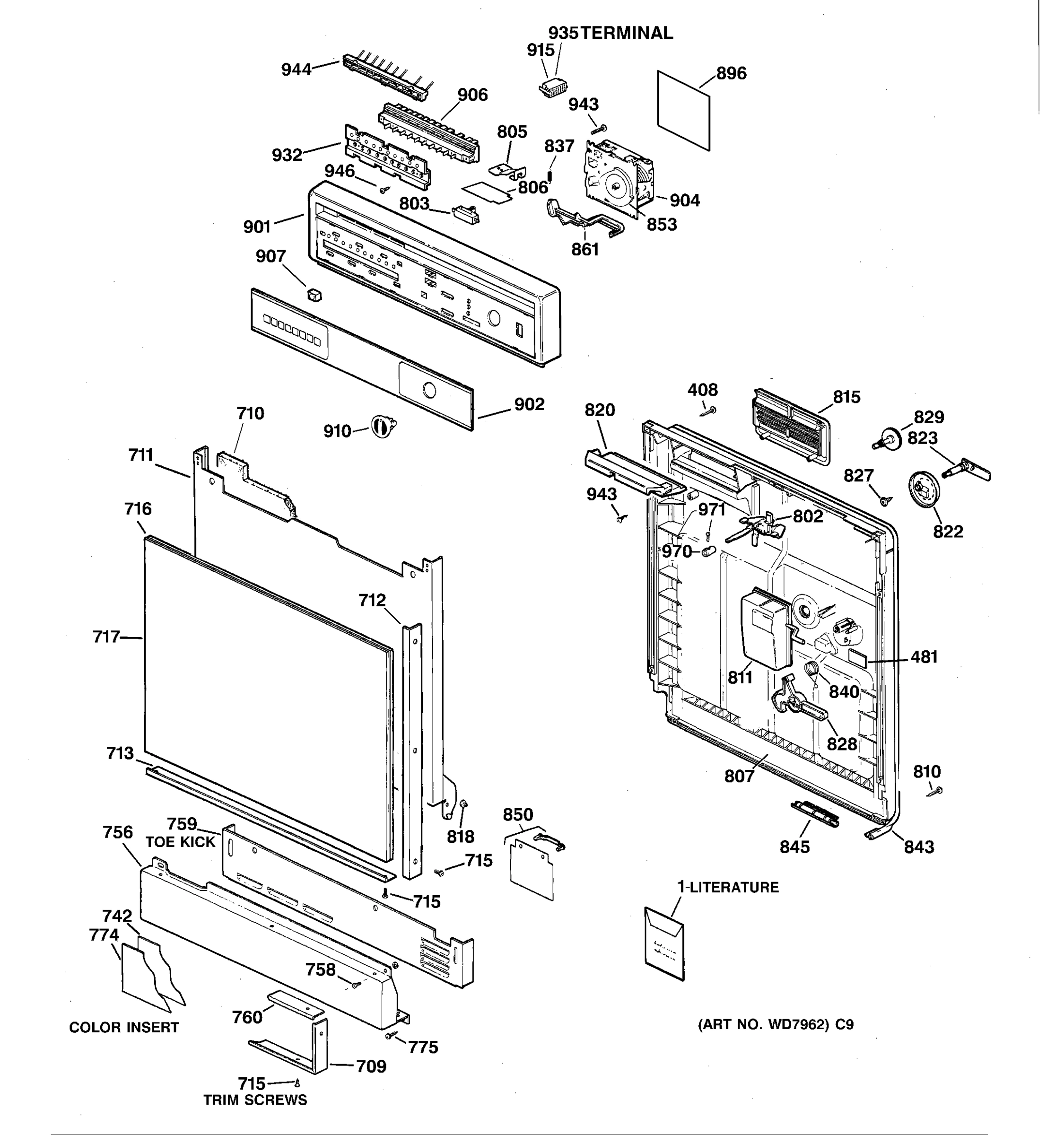 ESCUTCHEON & DOOR ASSEMBLY