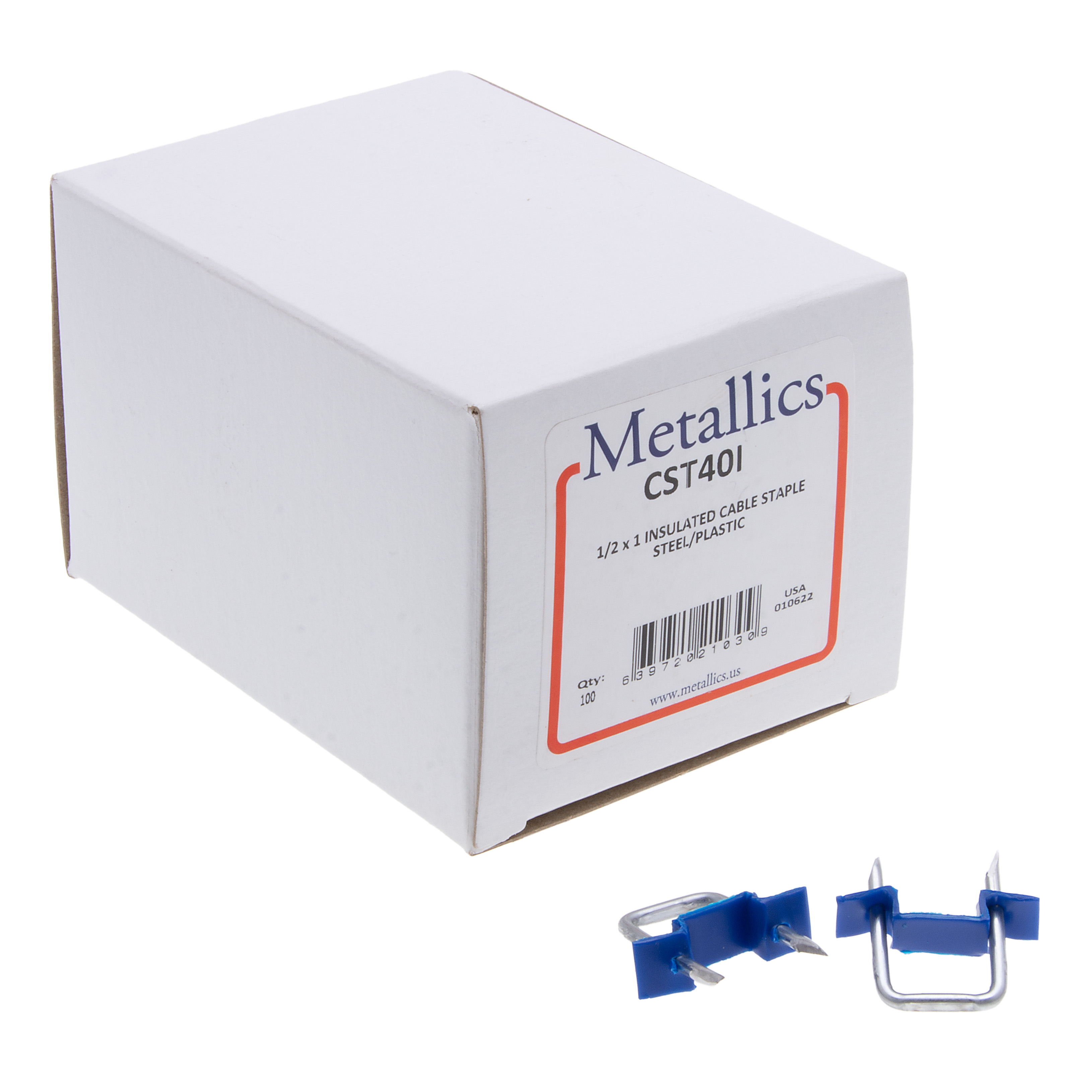 1 x 1/2 Insulated Cable Stapel USA Steel