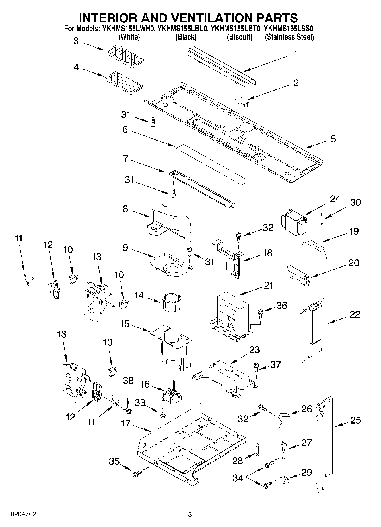 03 - INTERIOR AND VENTILATION PARTS