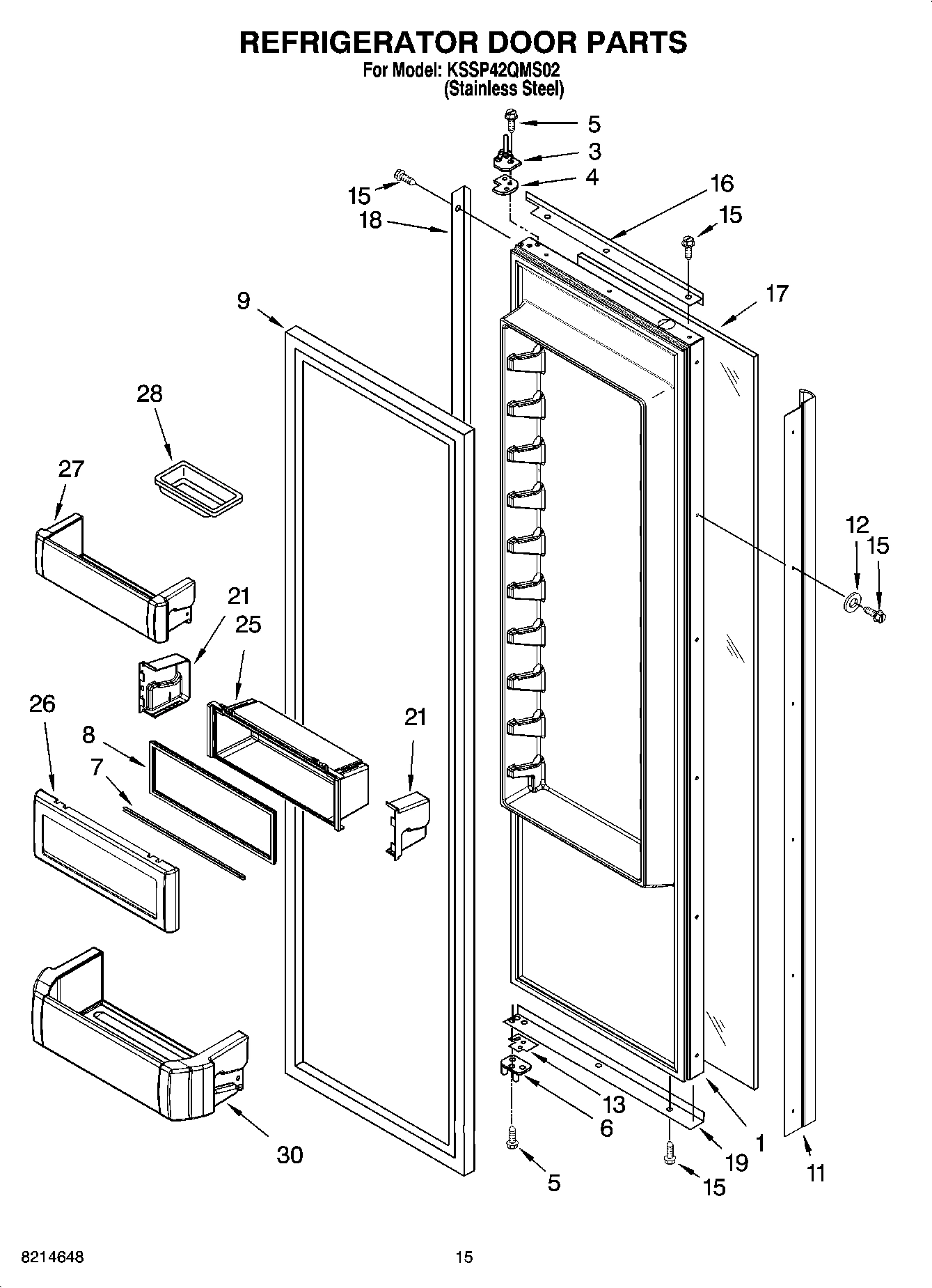 10 - REFRIGERATOR DOOR PARTS