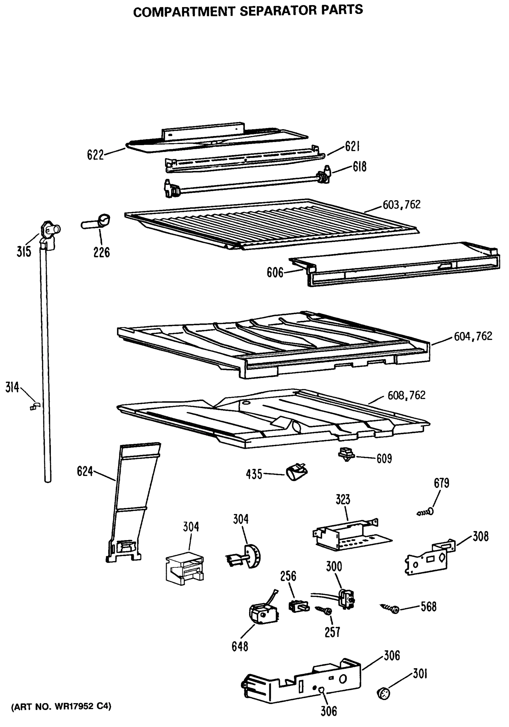 COMPARTMENT SEPARATOR PARTS