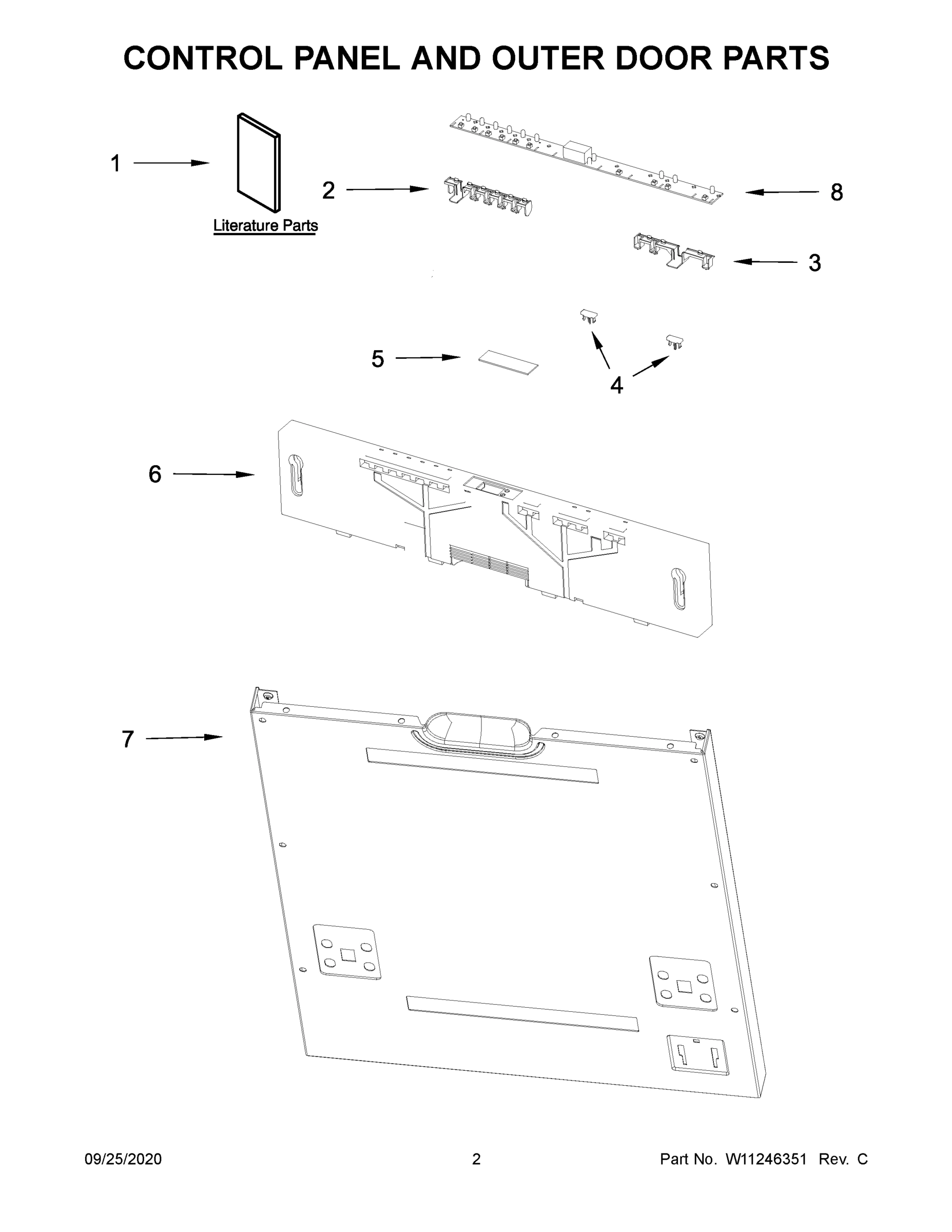 02 - CONTROL PANEL AND OUTER DOOR PARTS