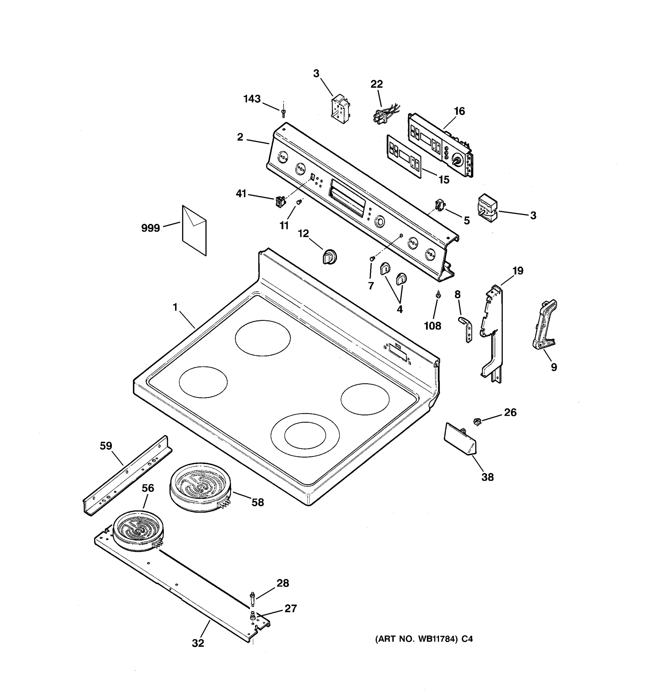 CONTROL PANEL & COOKTOP