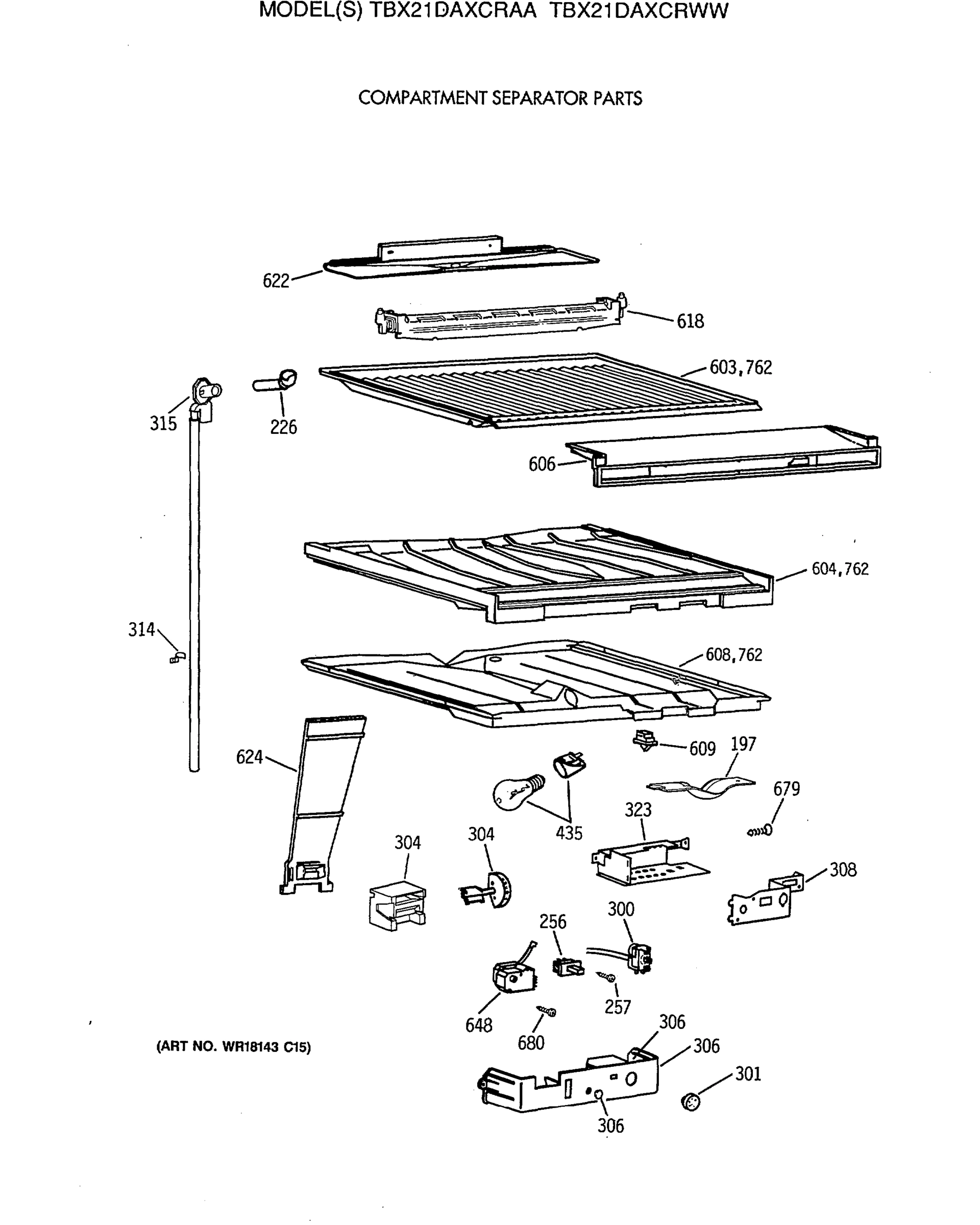 COMPARTMENT SEPARATOR PARTS