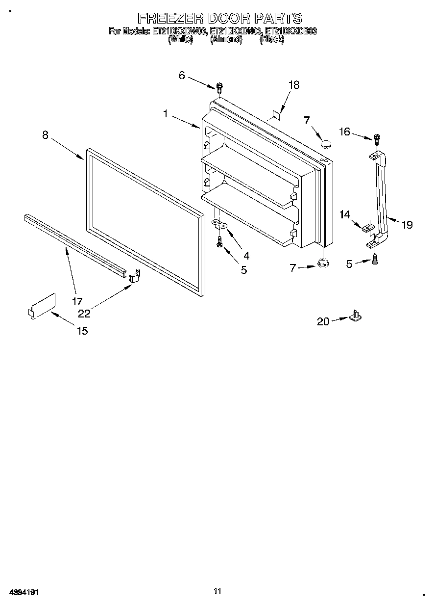 06 - FREEZER DOOR, LIT/OPTIONAL