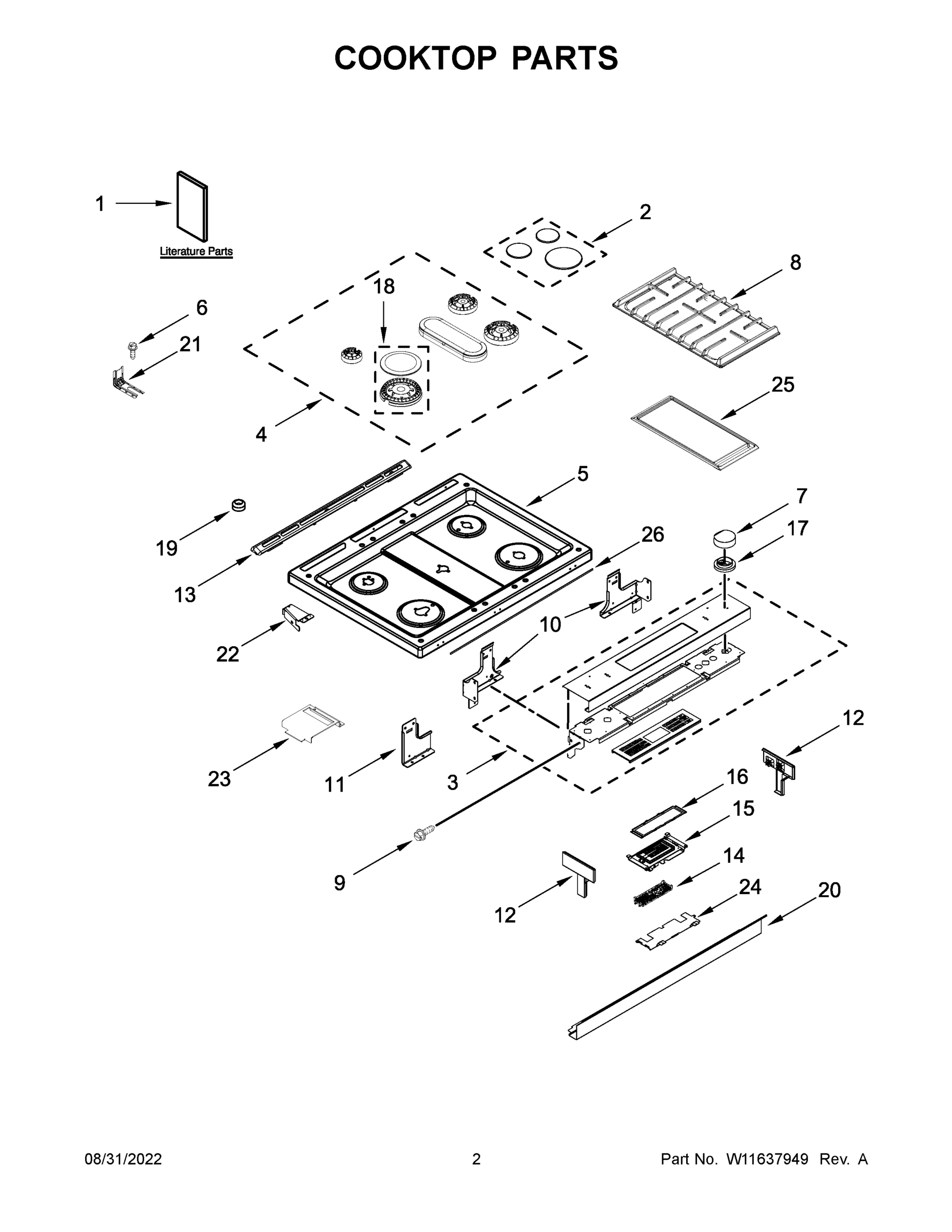 02 - COOKTOP PARTS