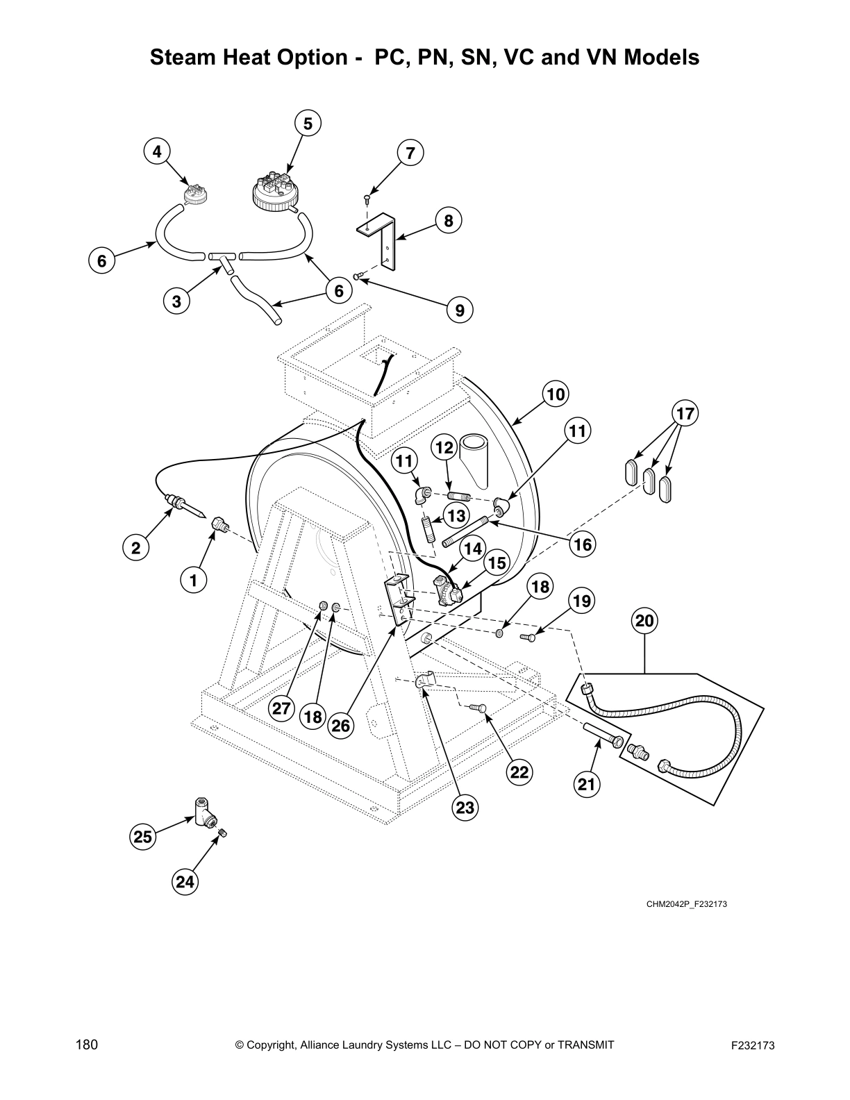Steam Heat Option - PC, PN, SN, VC and VN Models