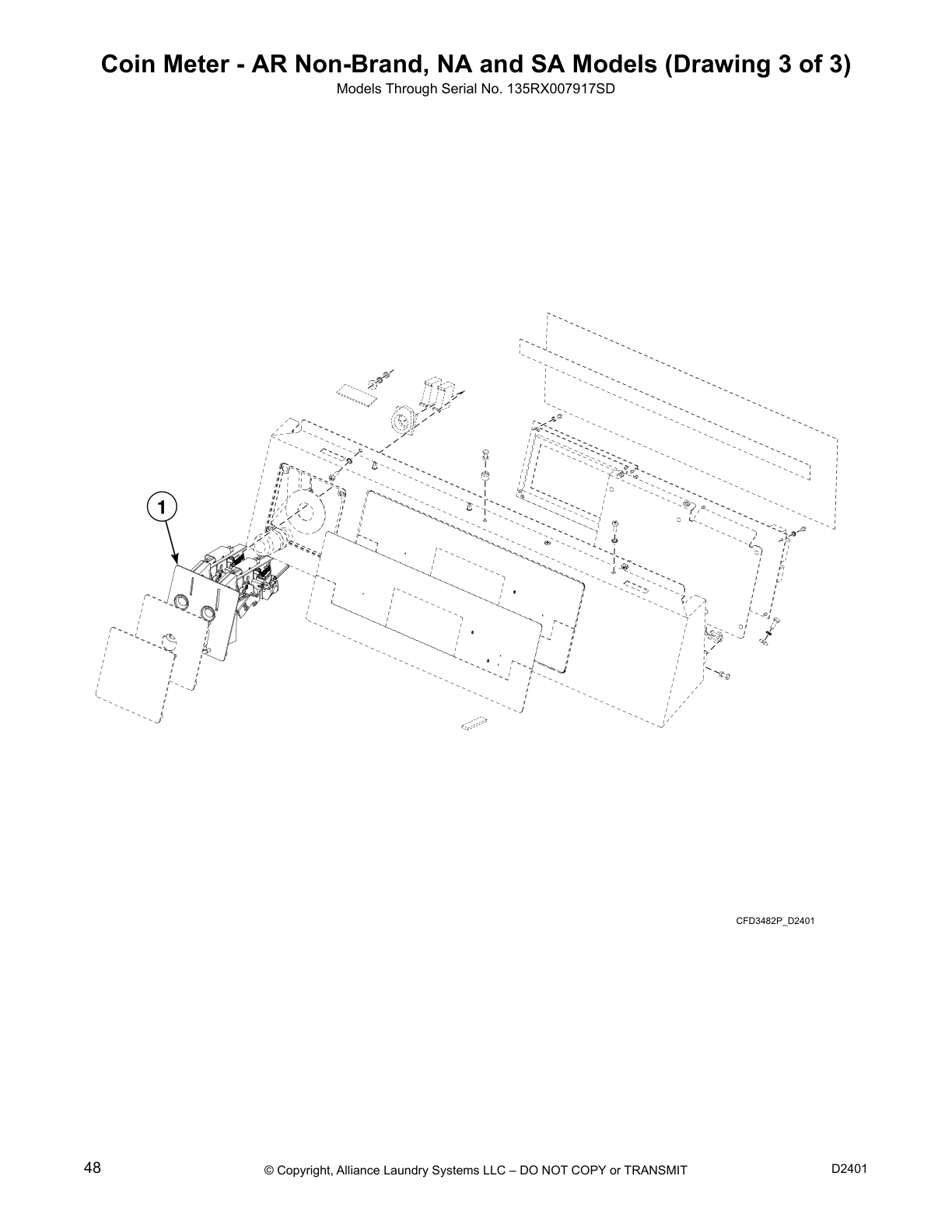 Coin Meter - AR Non-Brand, NA and SA Models (Drawing 3 of 3)