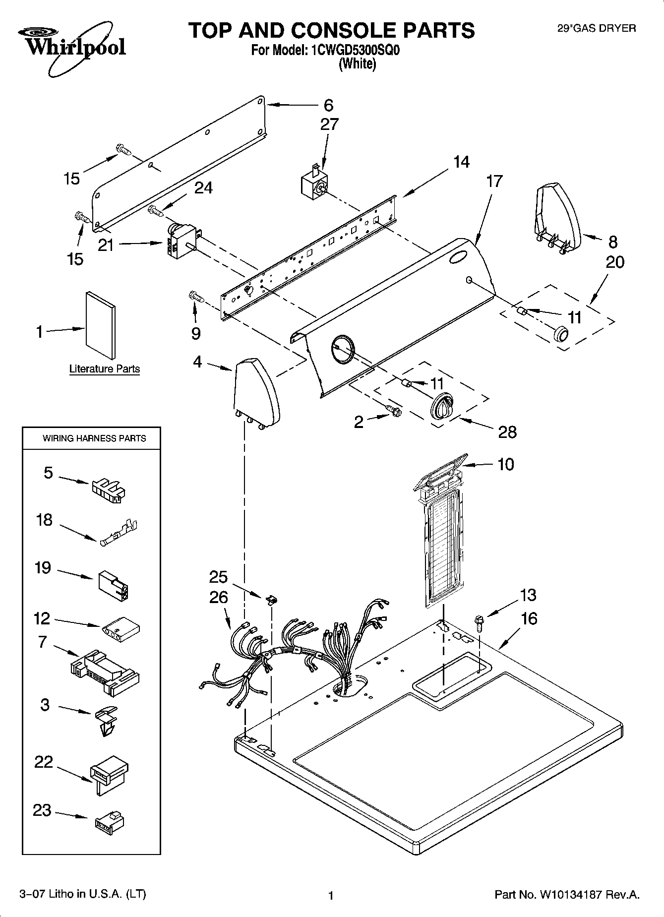 01 - TOP AND CONSOLE PARTS