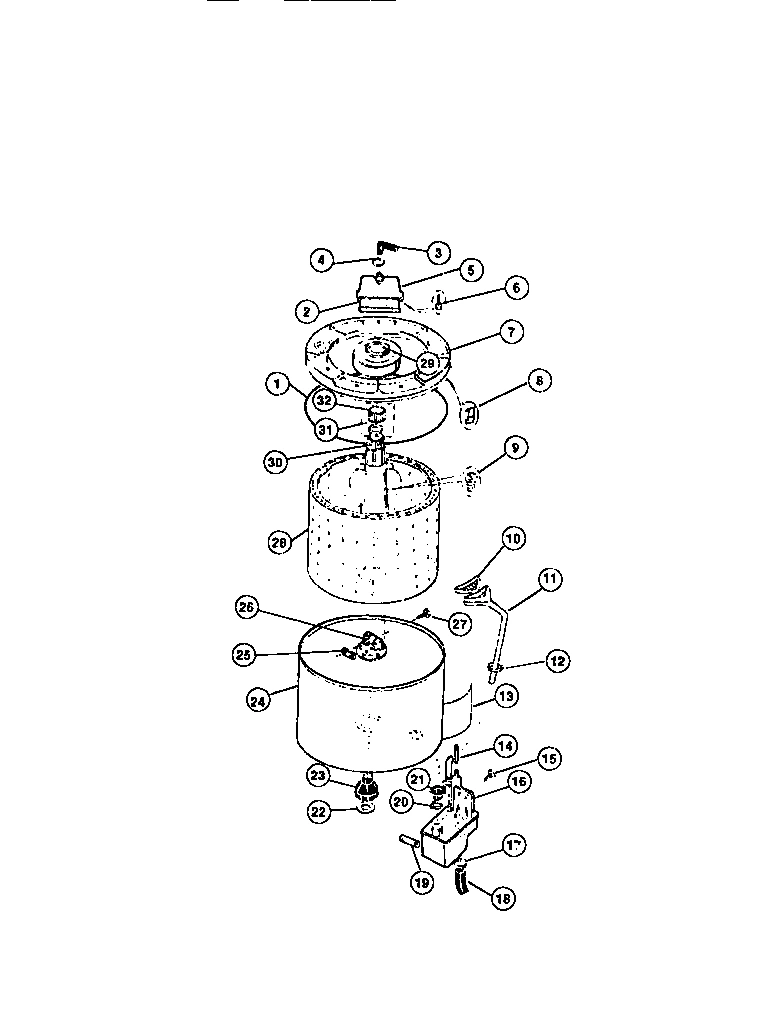 04 - OUTER TUB, INNER SPIN BASKET, SUBTO