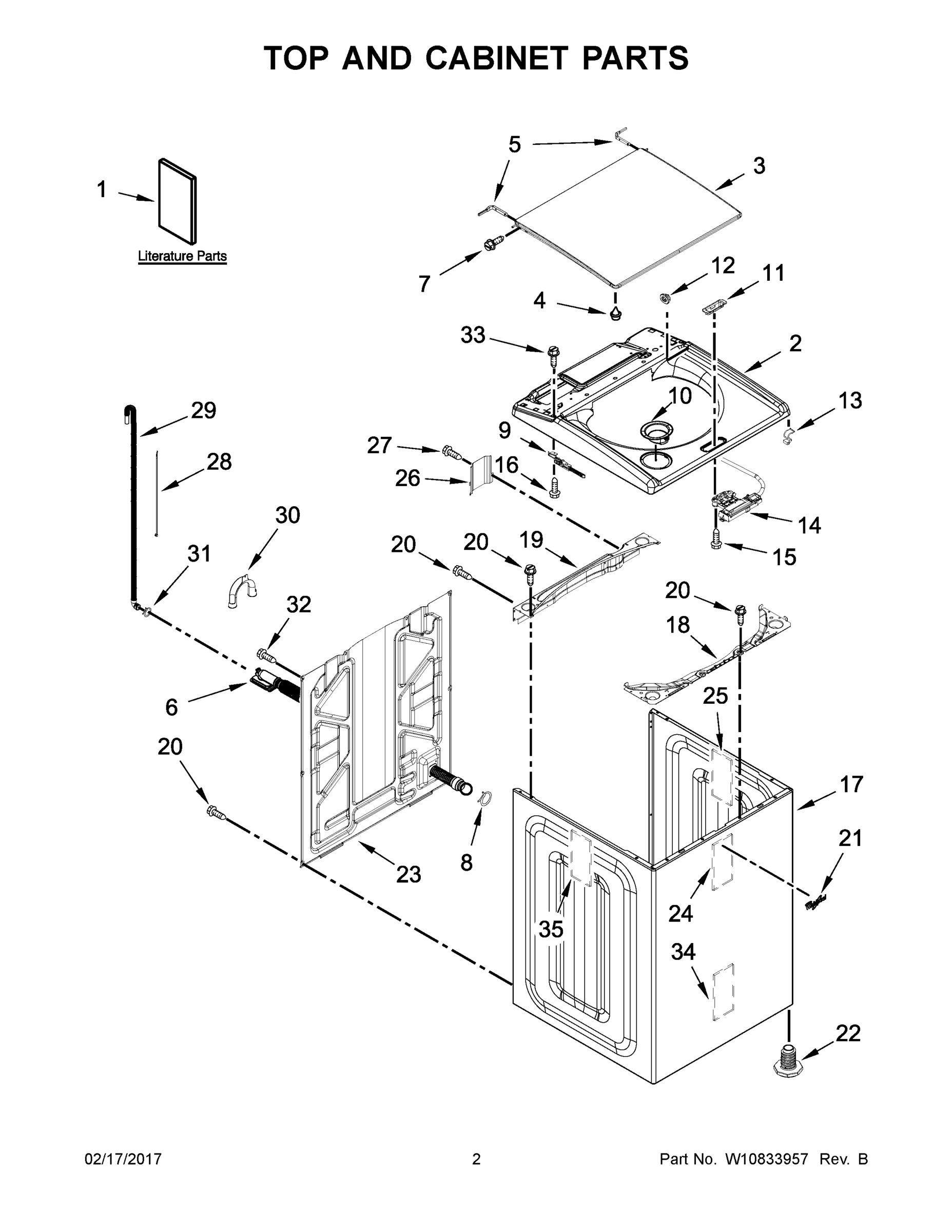 02 - TOP AND CABINET PARTS