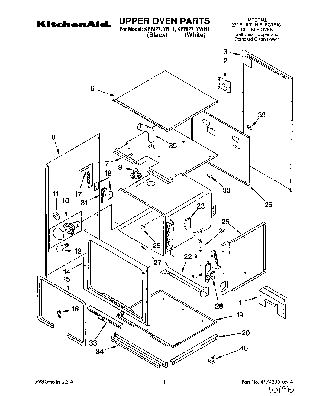 01 - UPPER OVEN, OPTIONAL