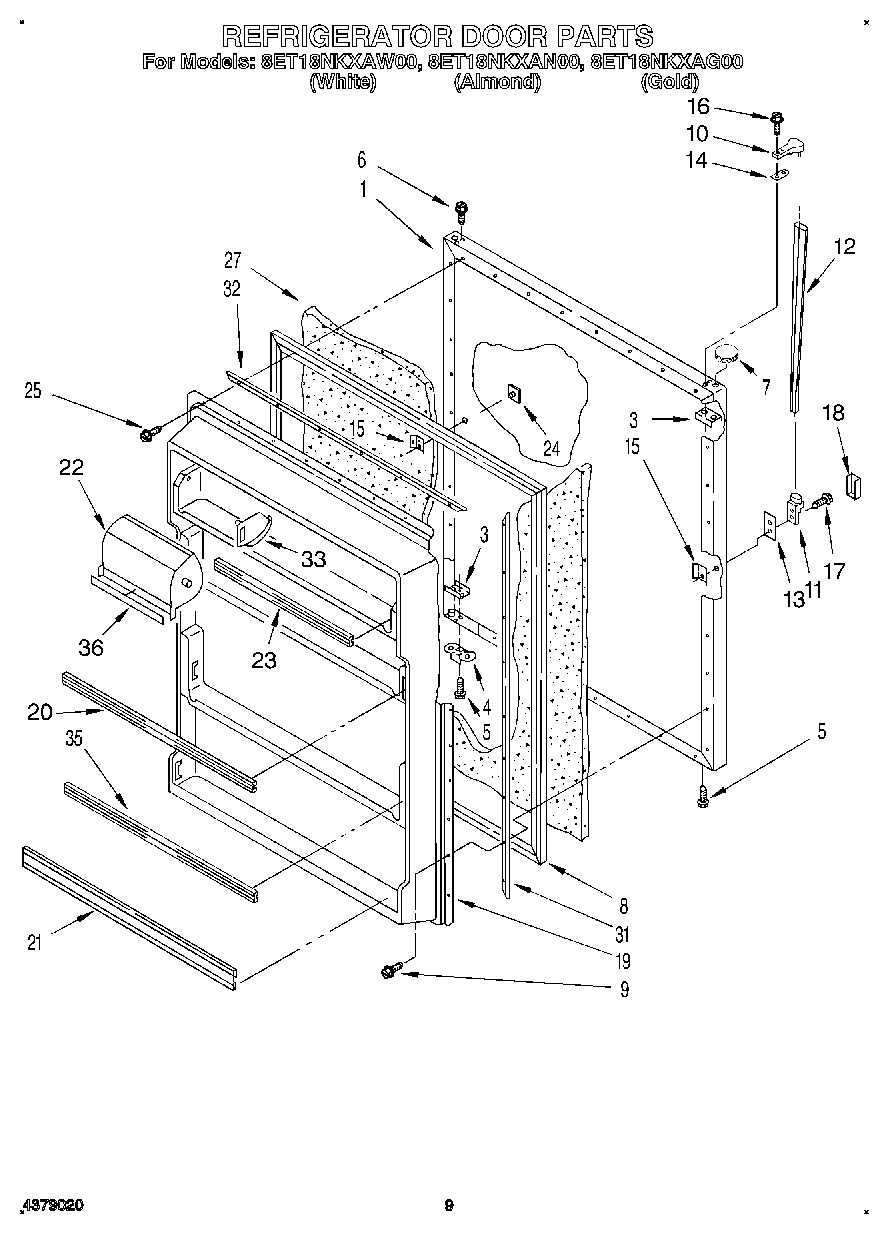 07 - REFRIGERATOR DOOR, LIT/OPTIONAL