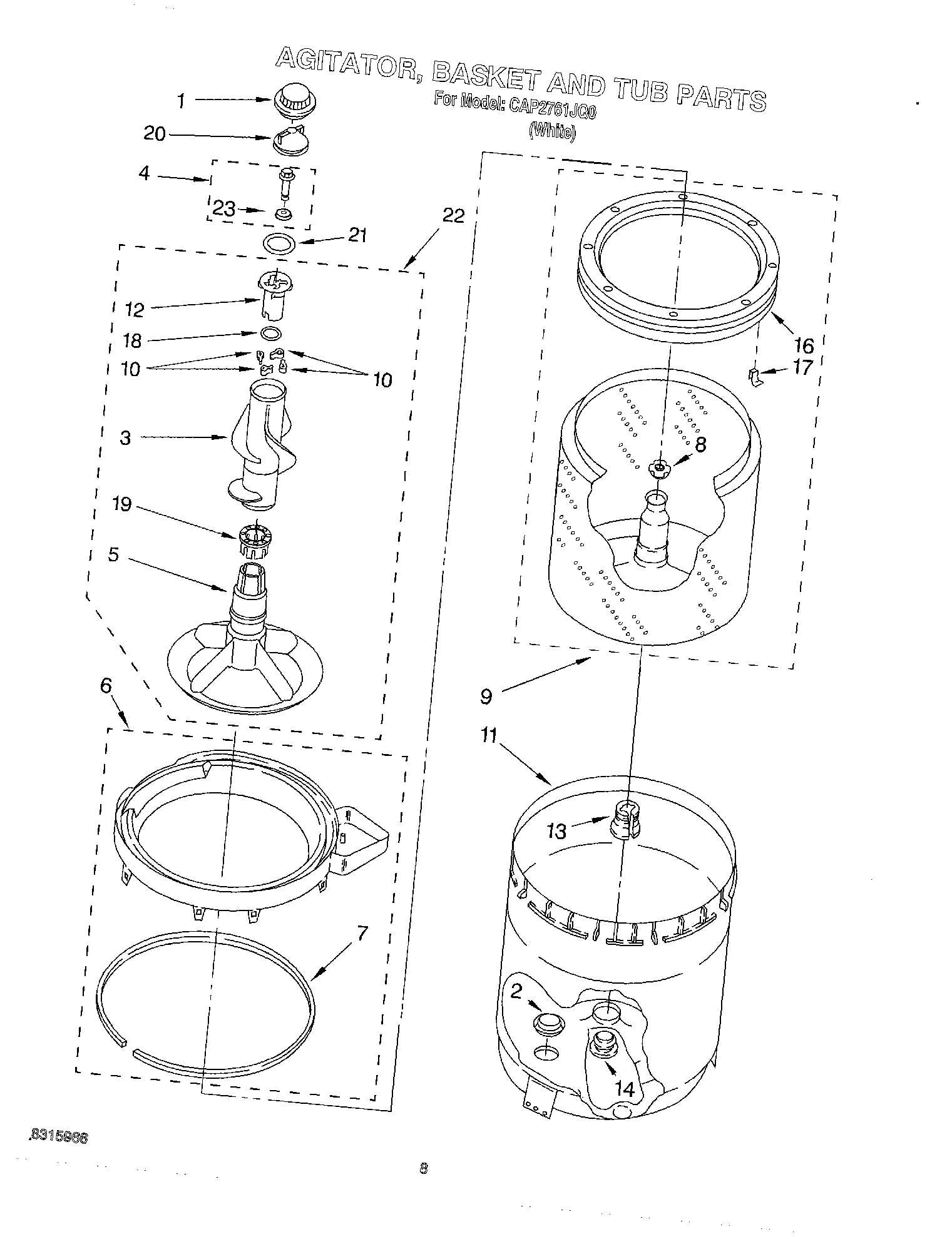 06 - AGITATOR, BASKET AND TUB