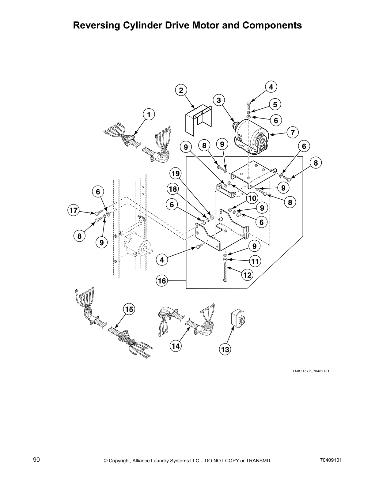 Reversing Cylinder Drive Motor and Components